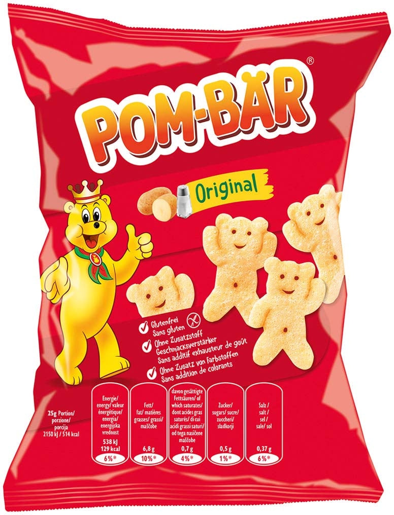 Pom-bär Chips – Original – 18 × 40 g