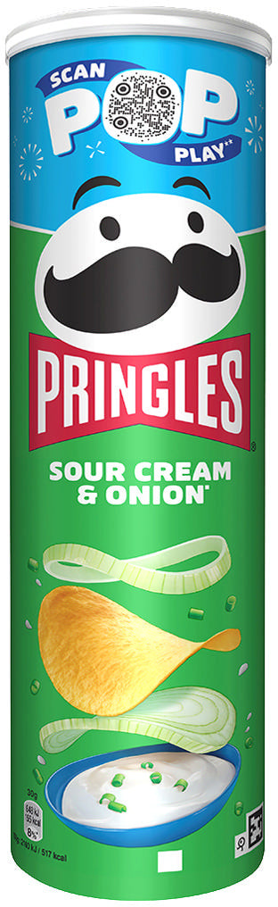 Pringles Chips – Sour Cream & Onion – 185 g