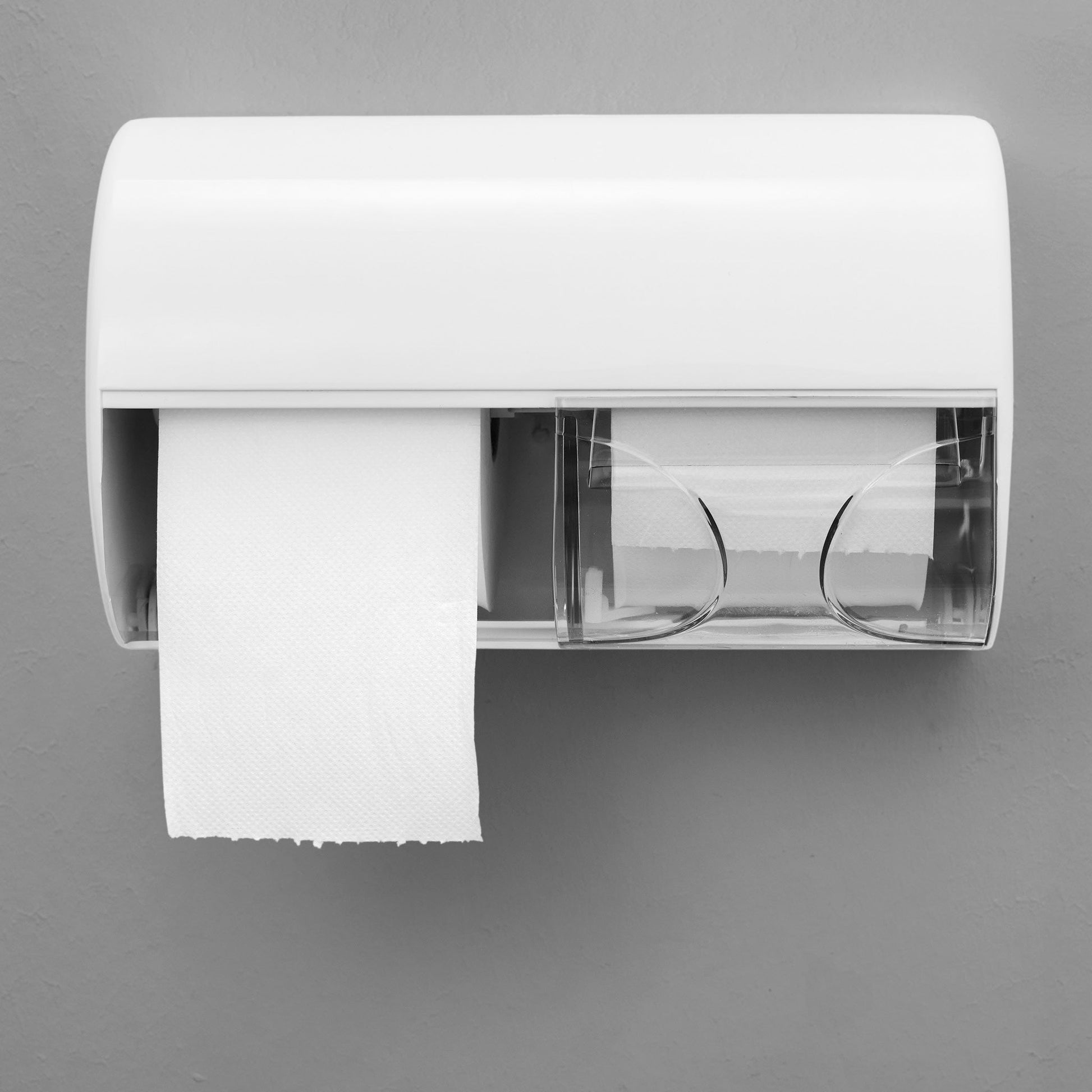 Clear+ Toilettenpapierspender – Polypropylen, ABS, für 2 Rollen, abschliessbar, wandmontiert