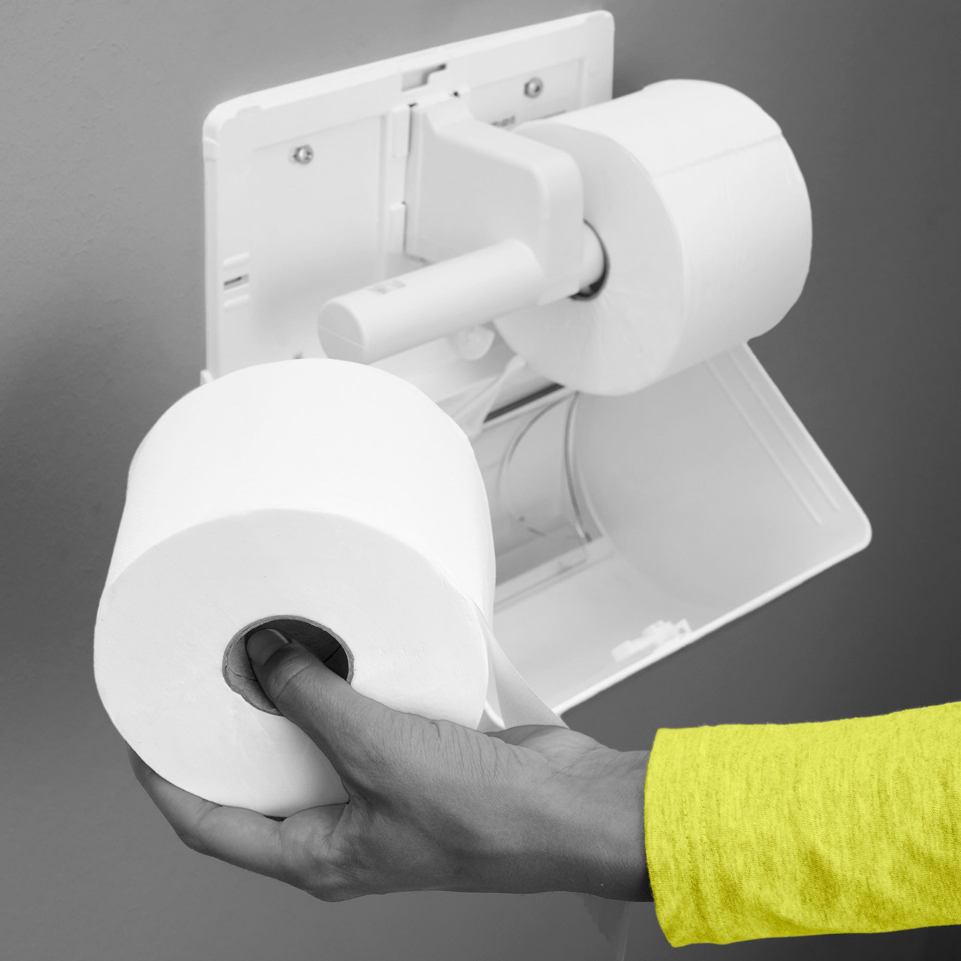 Clear+ Toilettenpapier – 3-lagig, Zellstoff, Rollenlänge 27,5 m – 64 Rollen