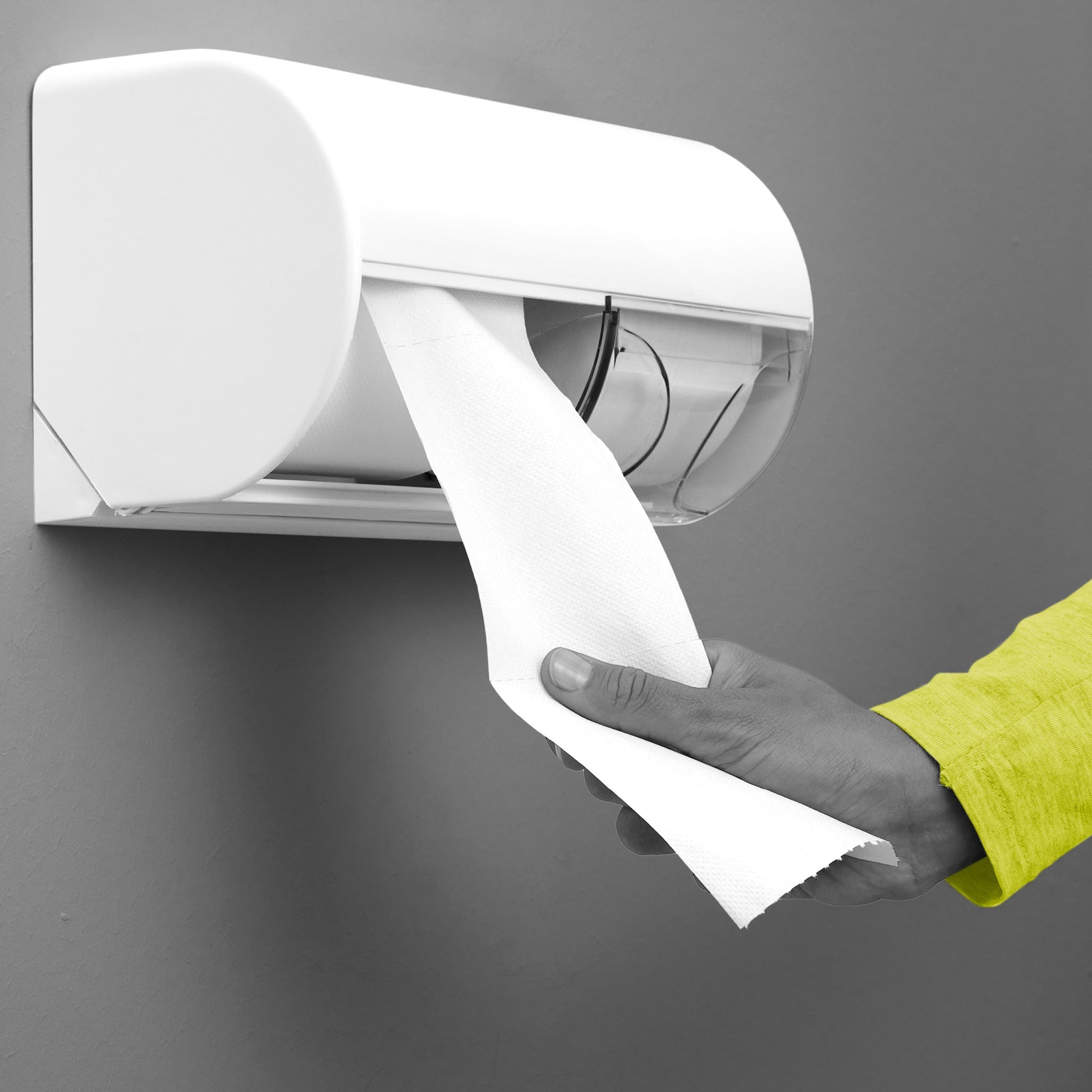 Clear+ Toilettenpapierspender – Polypropylen, ABS, für 2 Rollen, abschliessbar, wandmontiert