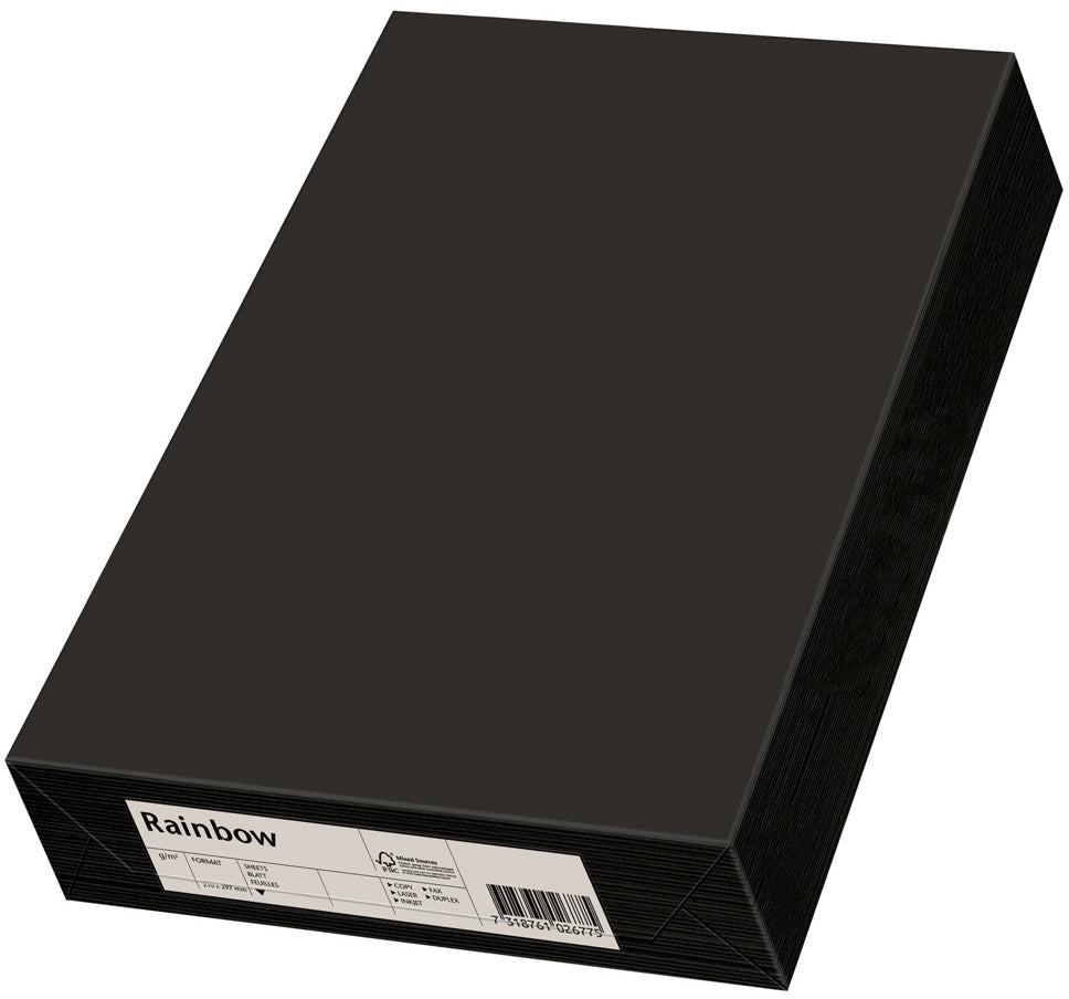 Rainbow Farbiges Kopierpapier Schwarz – A3, 160 g/m²