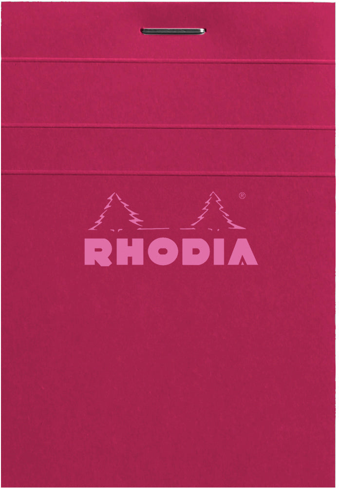 Rhodia Notizblock – A7 – 80 g/m² – mikroperforiert, wasserdichter Deckel, stabiler Papprücken – rot, FSC