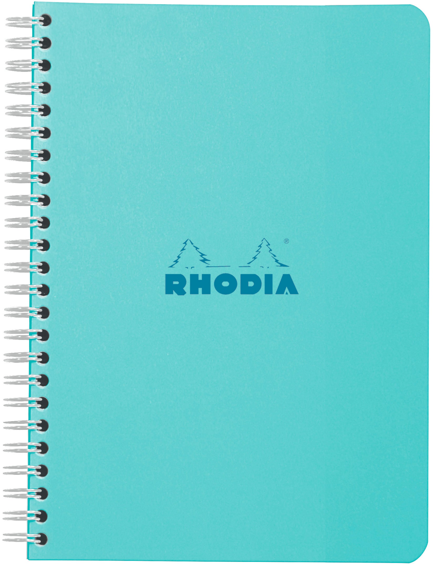 Rhodia Spiralbuch – A5 – 60 Blatt – 80 g/m² – Doppelspirale, mikroperforiert, Clairefontaine-Papier, blau, FSC