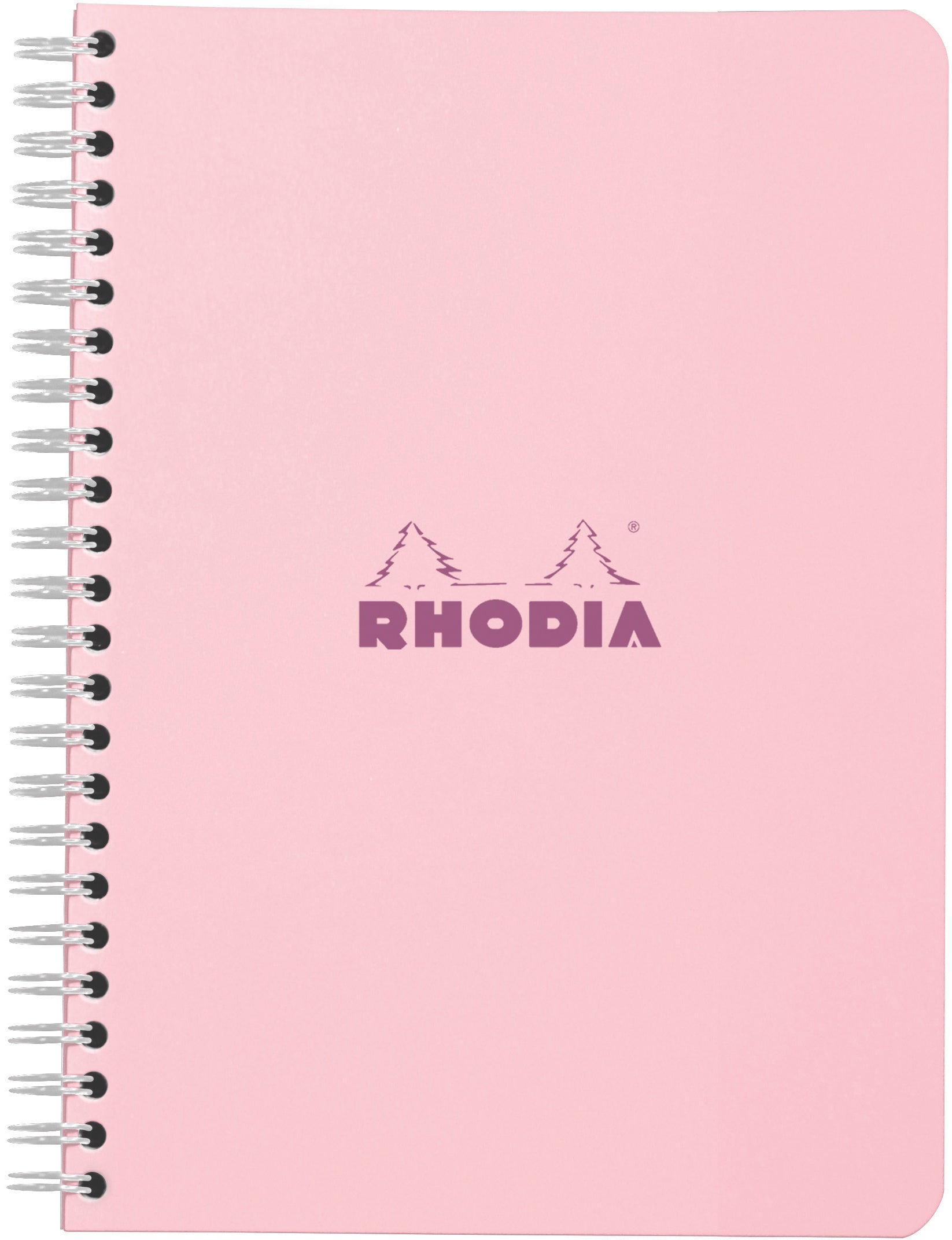 Rhodia Couleurs Spiralbuch – A5 – kariert – 60 Blatt – 80 g/m² – Doppelspirale, mikroperforiert – rosa – FSC