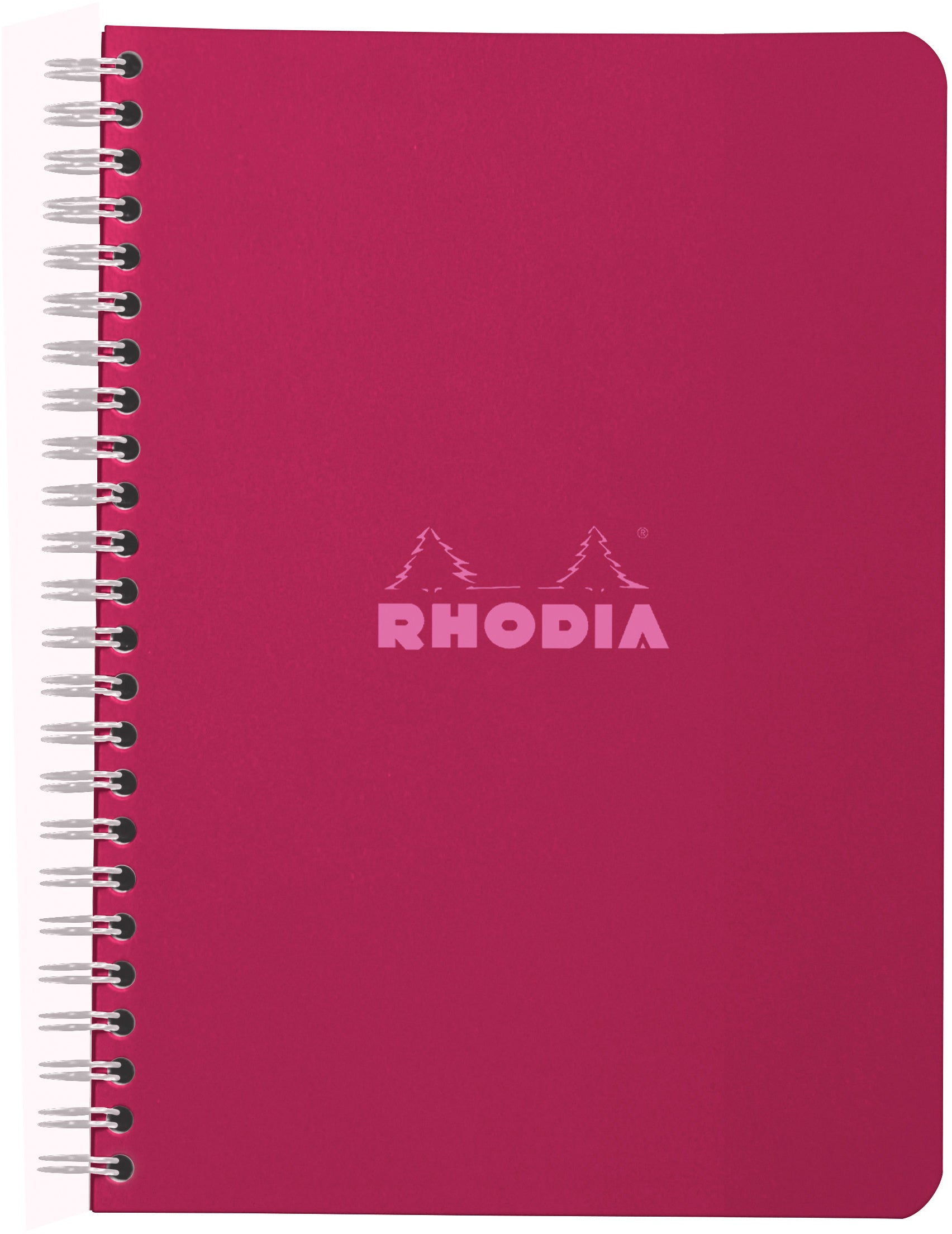 Rhodia Couleurs Spiralbuch – A5 – kariert – 60 Blatt – 80 g/m² – Doppelspirale, mikroperforiert – rot – FSC
