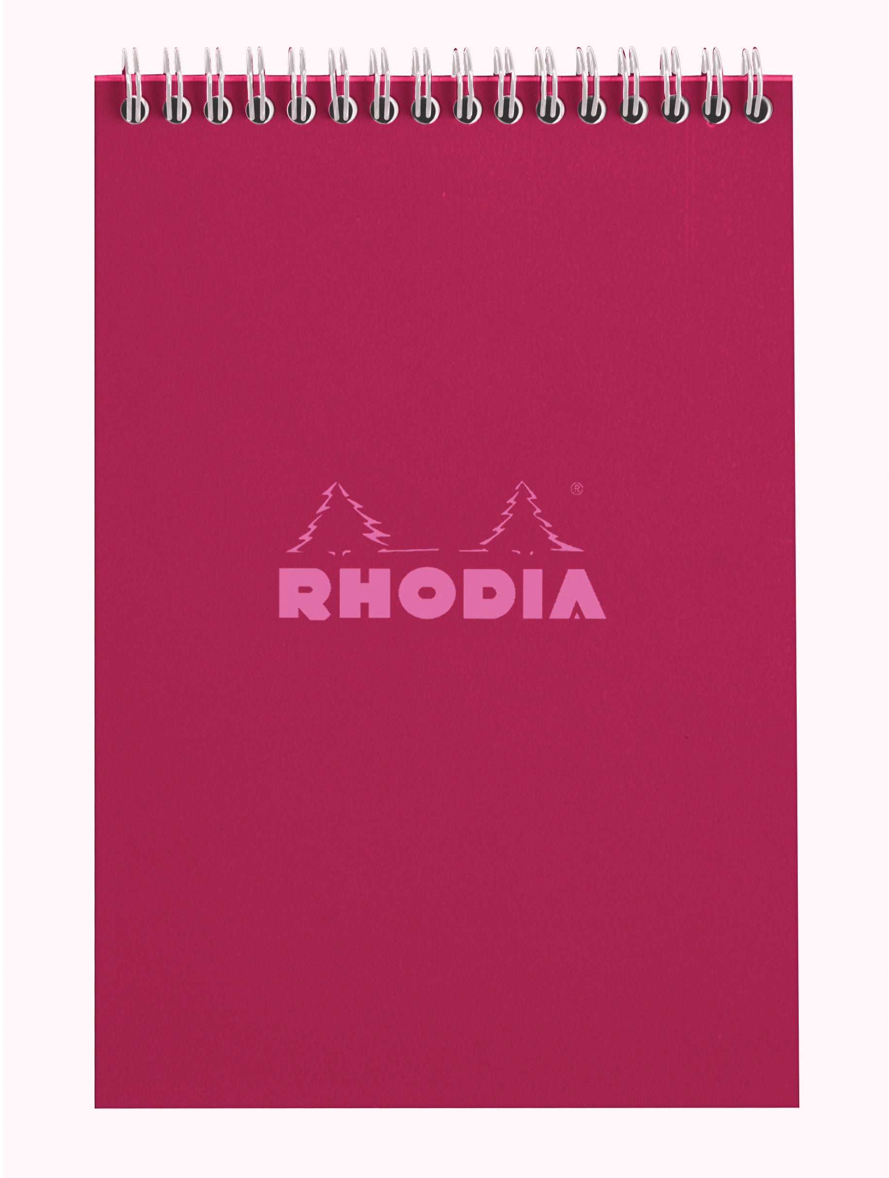 Rhodia Notizblock – A5 – 80 Blatt – 80 g/m² – Doppelspirale, mikroperforiert, fester Papprücken, rot, FSC