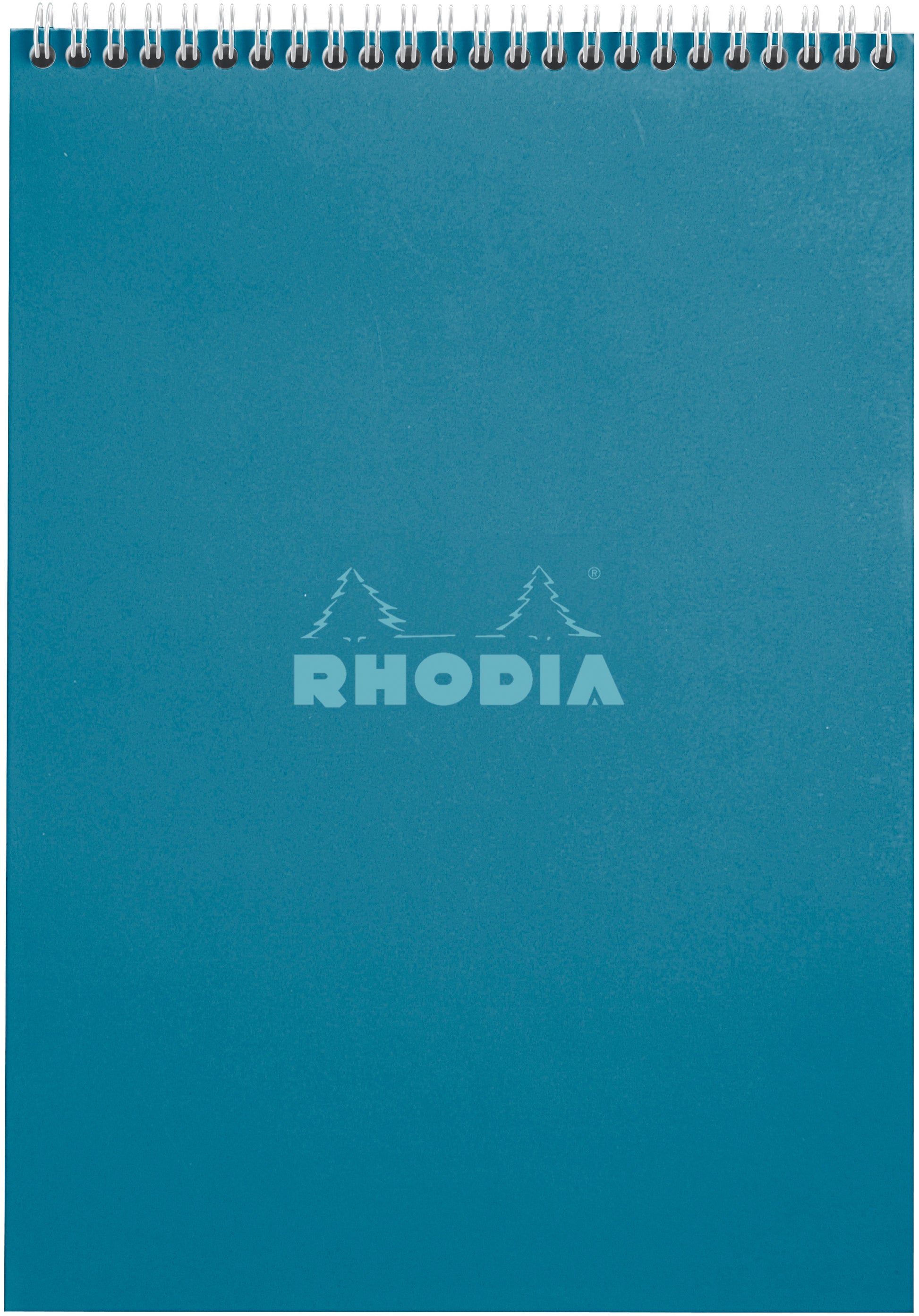 Rhodia Spiralbuch – A4 – 80 Blatt – 80 g/m² – Doppelspirale, mikroperforiert, stabiler Papprücken, grün, FSC