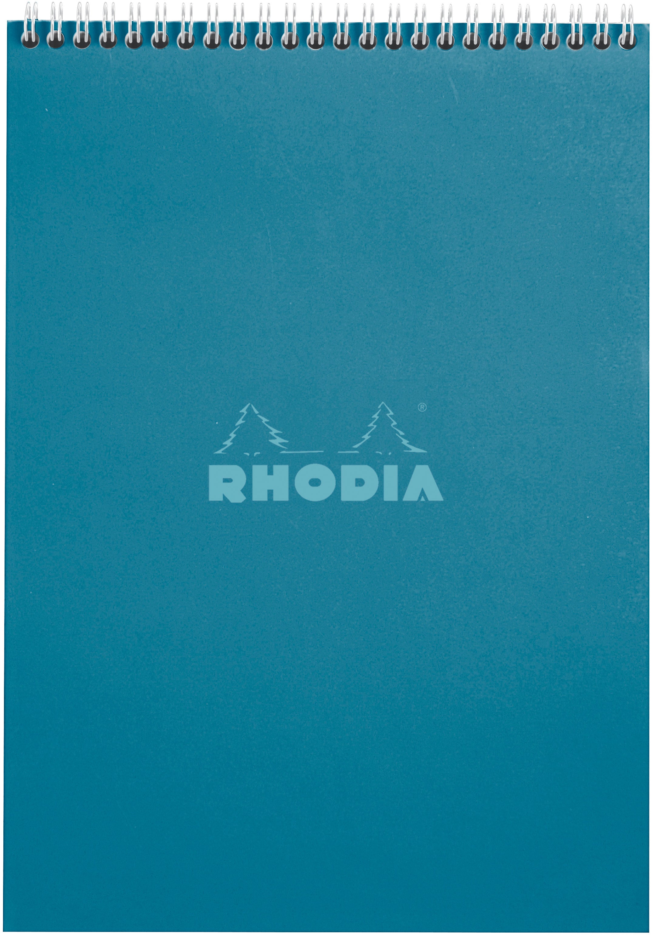 Rhodia Spiralbuch – A4 – 80 Blatt – 80 g/m² – Doppelspirale, mikroperforiert, stabiler Papprücken, grün, FSC
