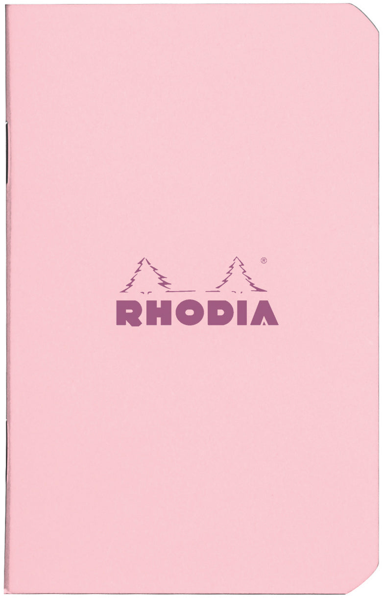 Rhodia Notizheft – A7 – liniert – 80 Blatt – 80 g/m² – gebunden, geheftet – Rosa, FSC