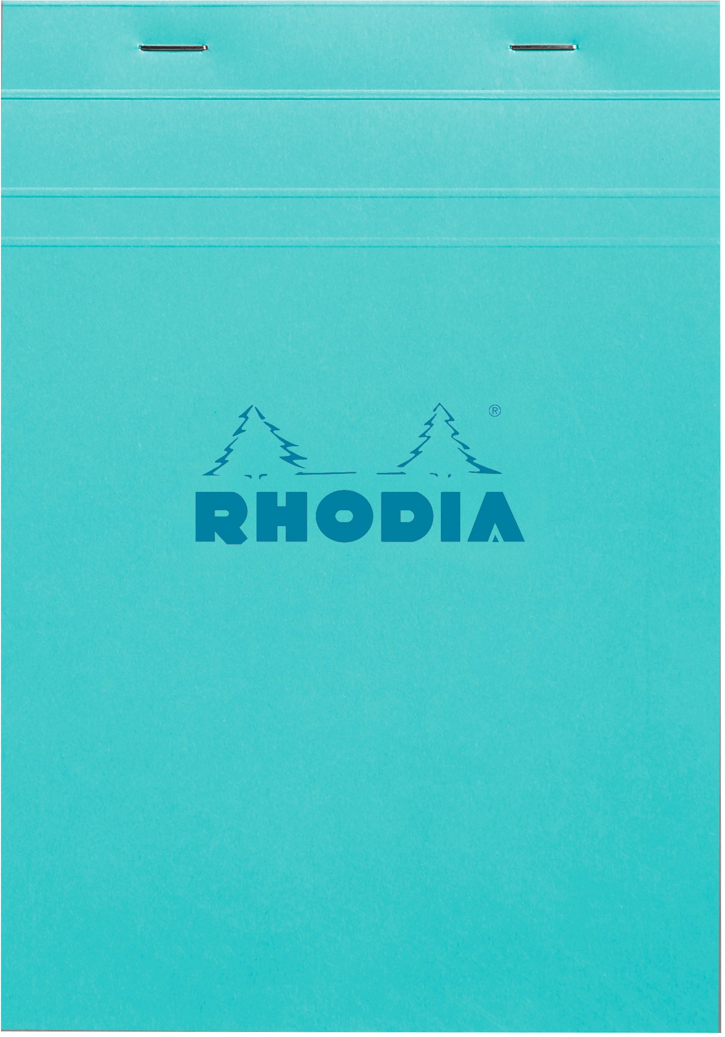 Rhodia Notizblock – A5 – 80 g/m² – kopfseitig geheftet, mikroperforiert, wasserdichter Deckel, blau, FSC