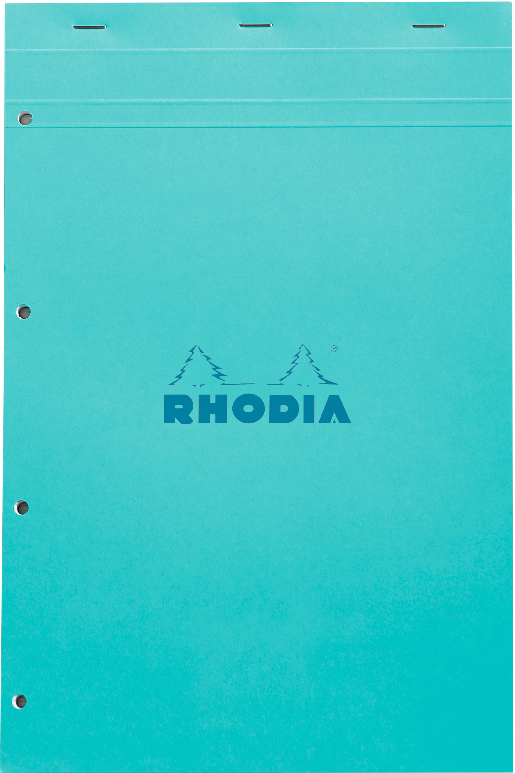 Rhodia Notizblock – A4+ – kopfgeheftet, mikroperforiert, wasserdichter Umschlag, stabiler Papprücken, blau, FS