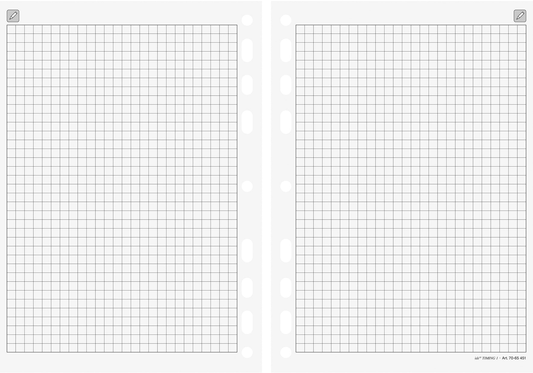 Ridoide Ersatzzettel – 95 × 172 mm – kariert – 32 Blatt