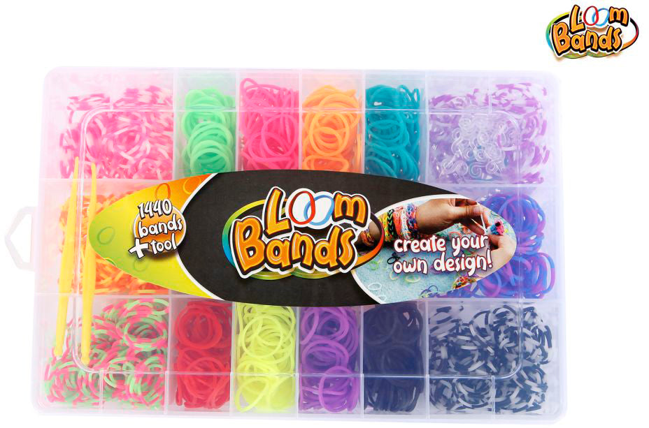 ROOST Loom-Bands Bastelset – 1'440 Stück – assortiert