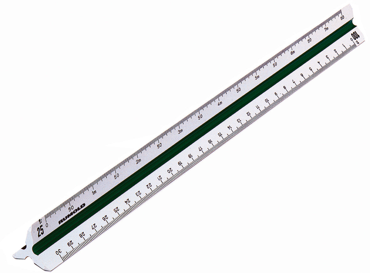Rumold Reduktionsmassstab – 32,9 cm – Dreikant – Kunststoff