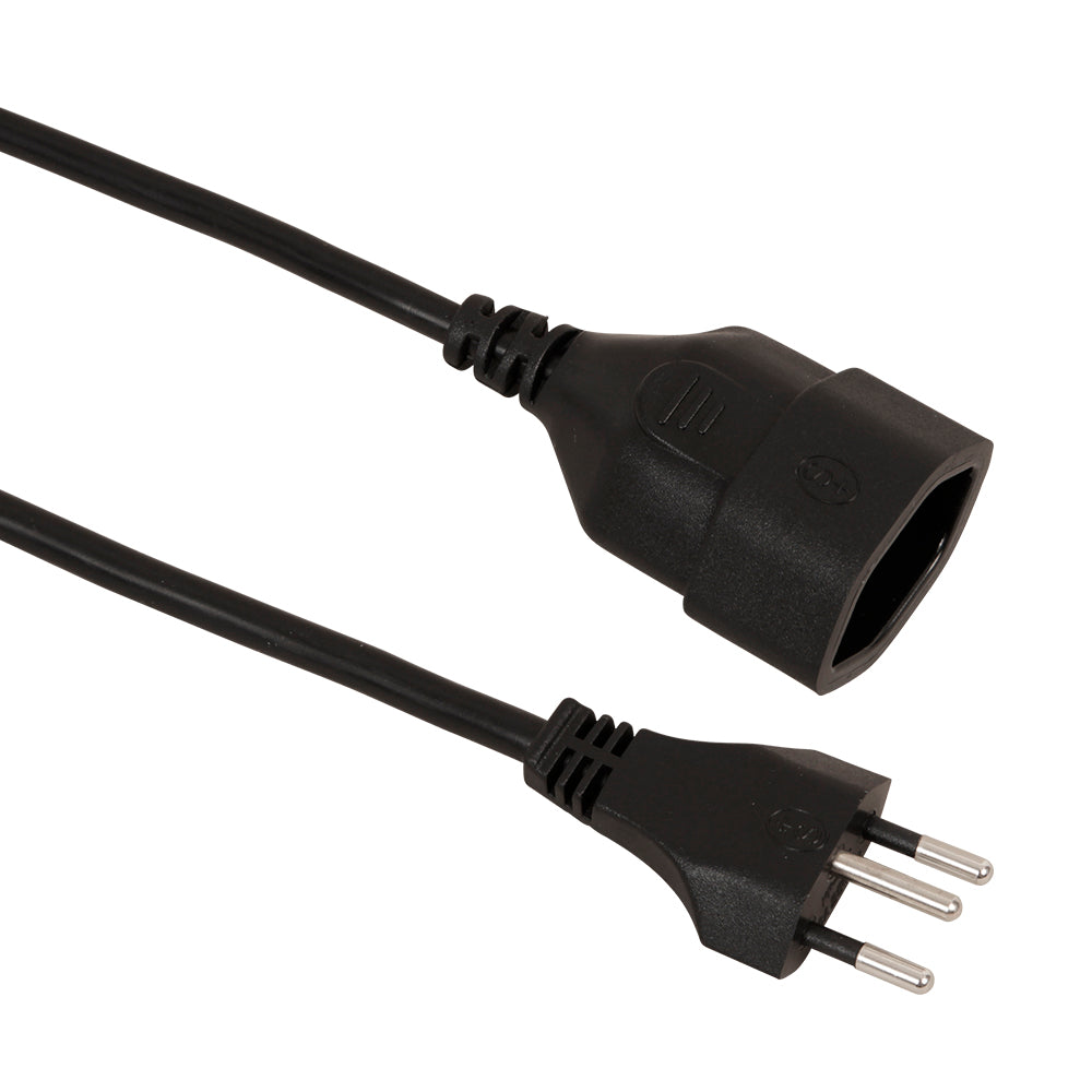 S-electro Verlängerungskabel – 3 m, H05VV-F 3×1,0 mm², mit Kinderschutz, schwarz