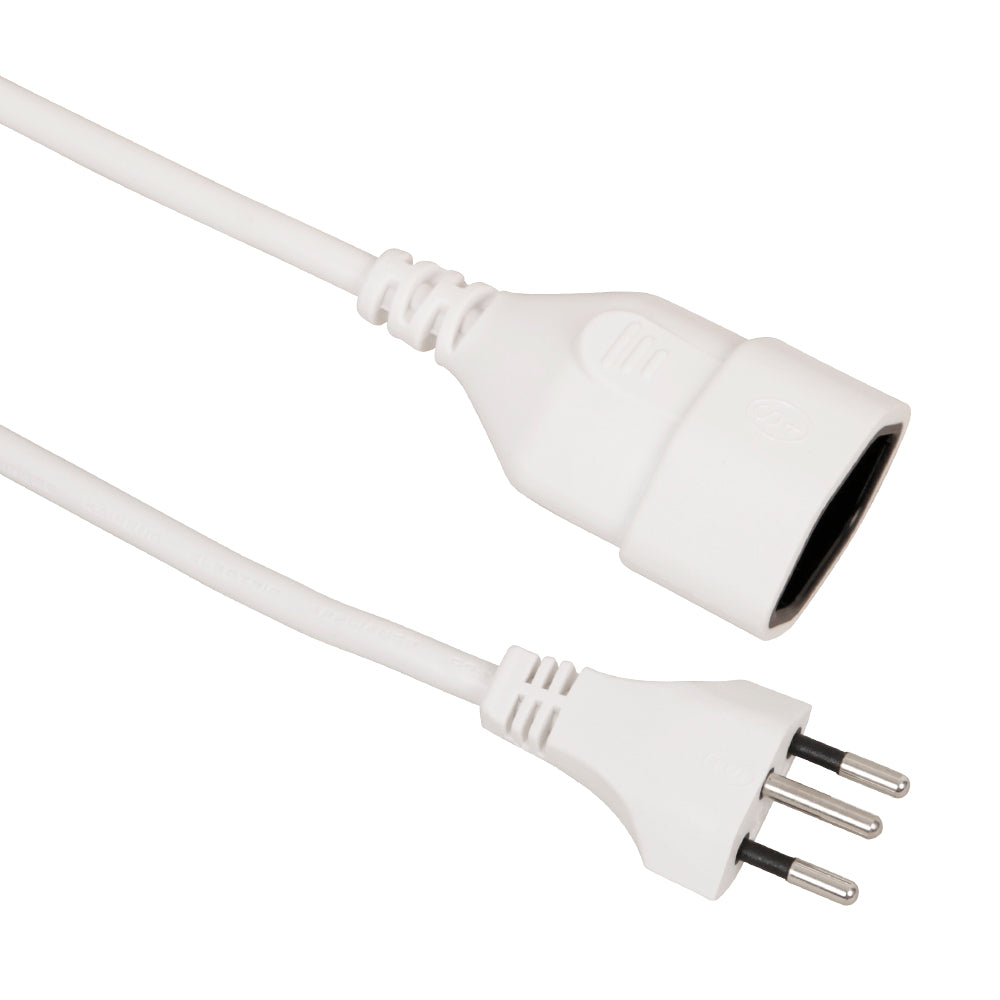 S-electro Verlängerungskabel – 3 m, 3×1,0 mm², H05VV-F, mit Kinderschutz, 230 V/10 A, weiss