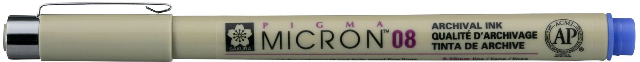 Sakura Pigma Micron Fineliner – 0,5 mm, blau, wasserfest