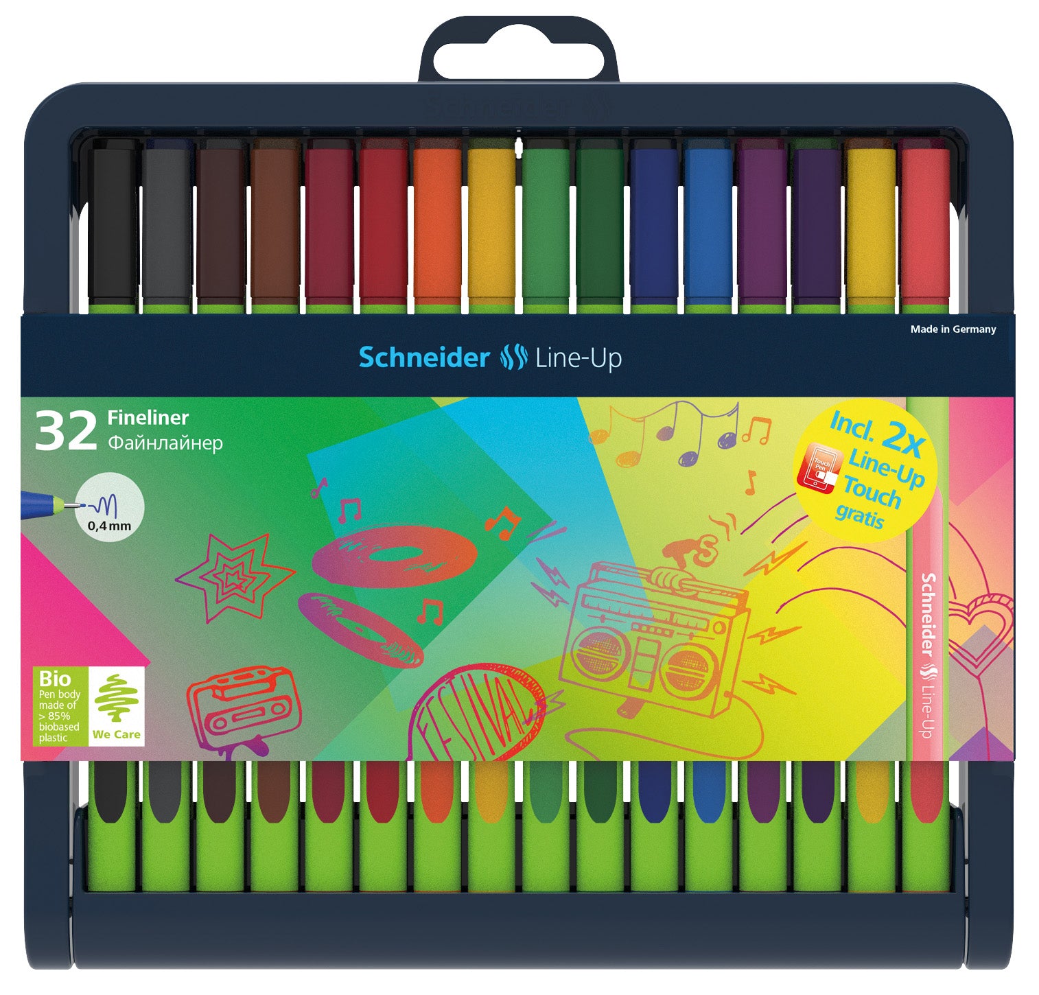 Schneider Schreibgeräte SCHNEIDER Line-Up Fineliner – 32 Stk., 0,4 mm, sortiert