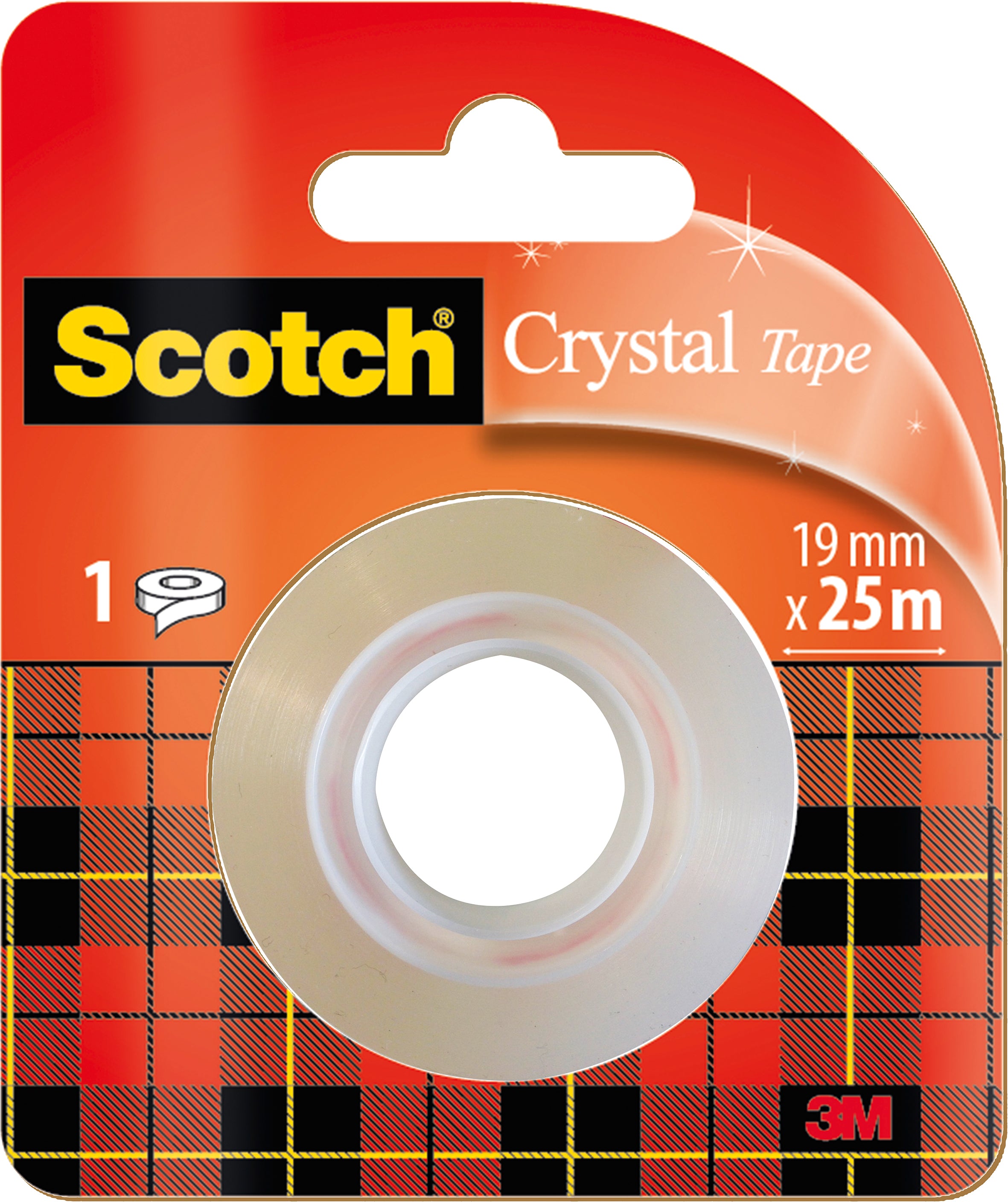Scotch Crystal 600 Klebefilm klar – 19 mm × 25 m, transparent, Zelluloseazetat