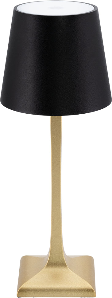 Securit Tischleuchte Aussen ROME LPROGDBL – 14 cm – IP54 – Akkubetrieb, USB-C, dimmbar – Gold