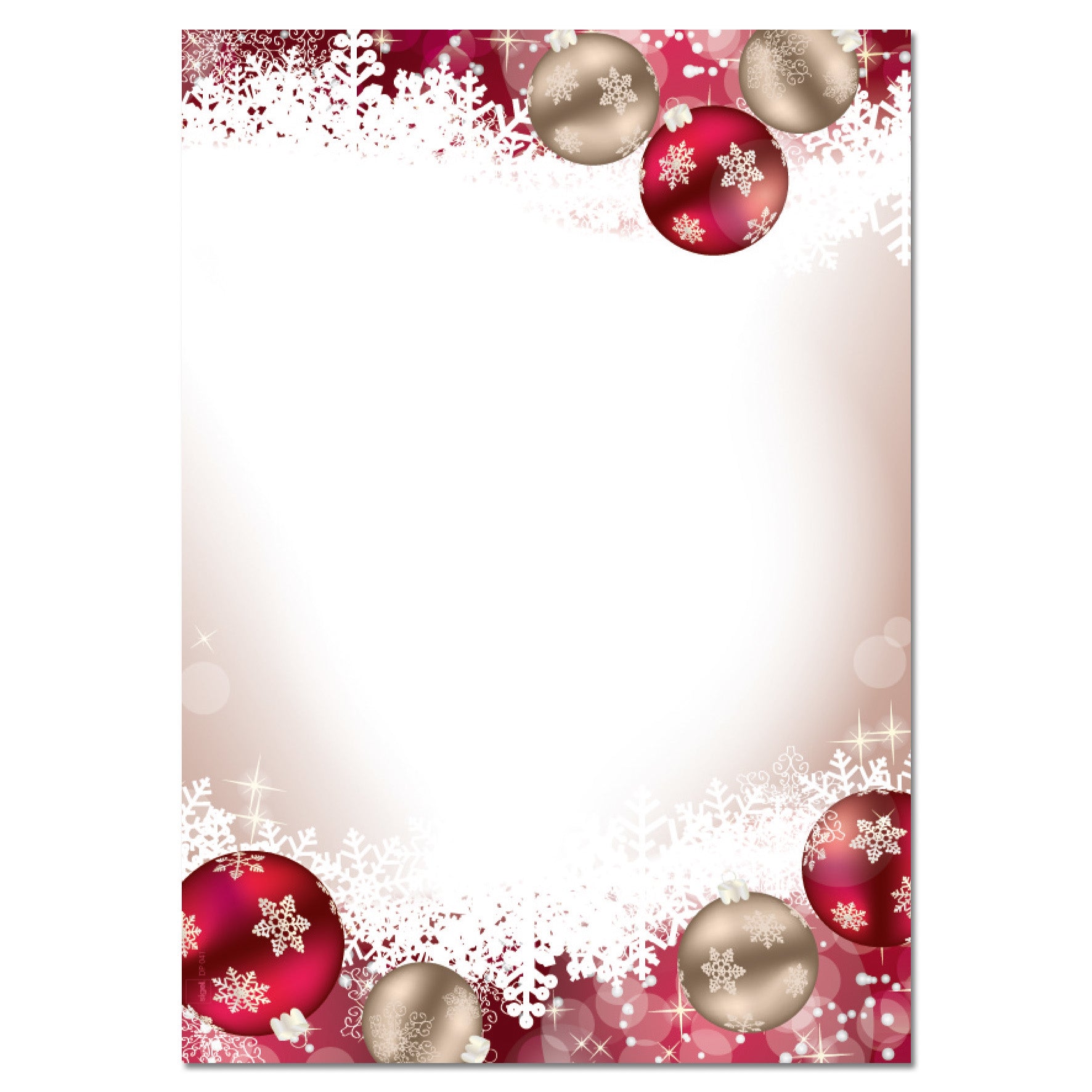 Sigel Motivpapier Weihnachtsmotiv, Pink, Rot – A4, 90 g/m², 100 Blatt