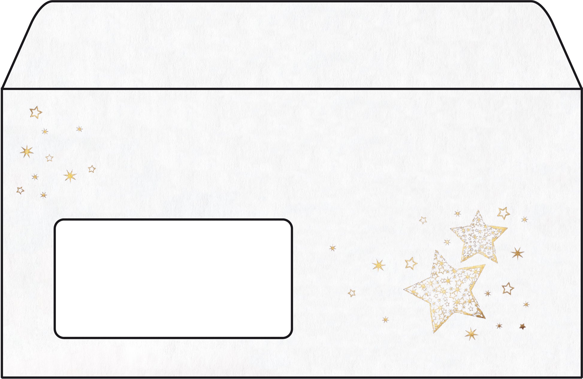 Sigel Weihnachts-Couvert C5/6, mit Fenster, Gold