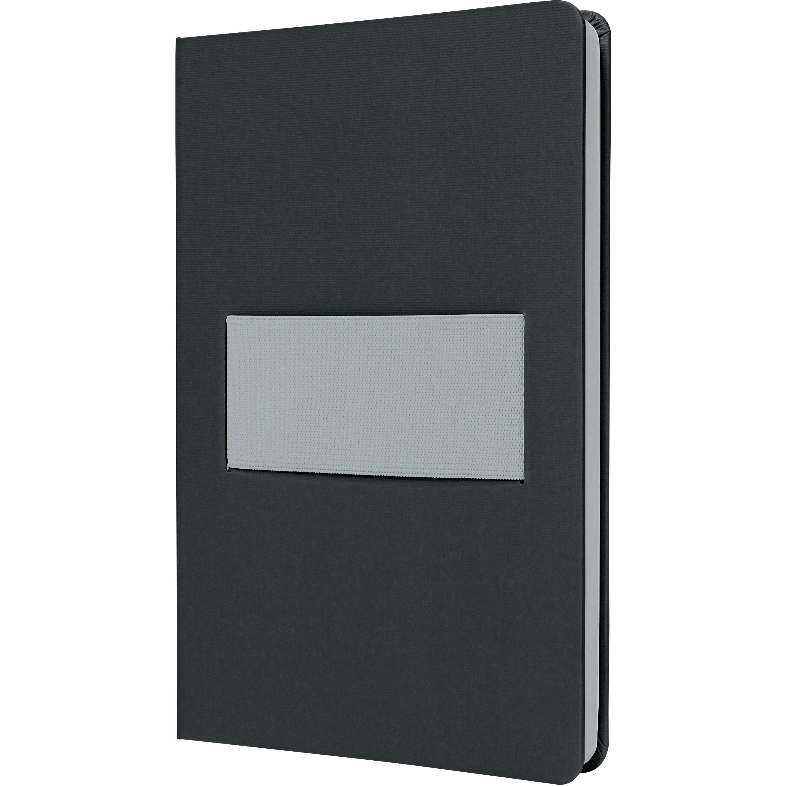 Sigel Linescape Notizbuch – A5 – kariert – 176 Seiten – Hardcover, Gummiband, vegan, grau, FSC