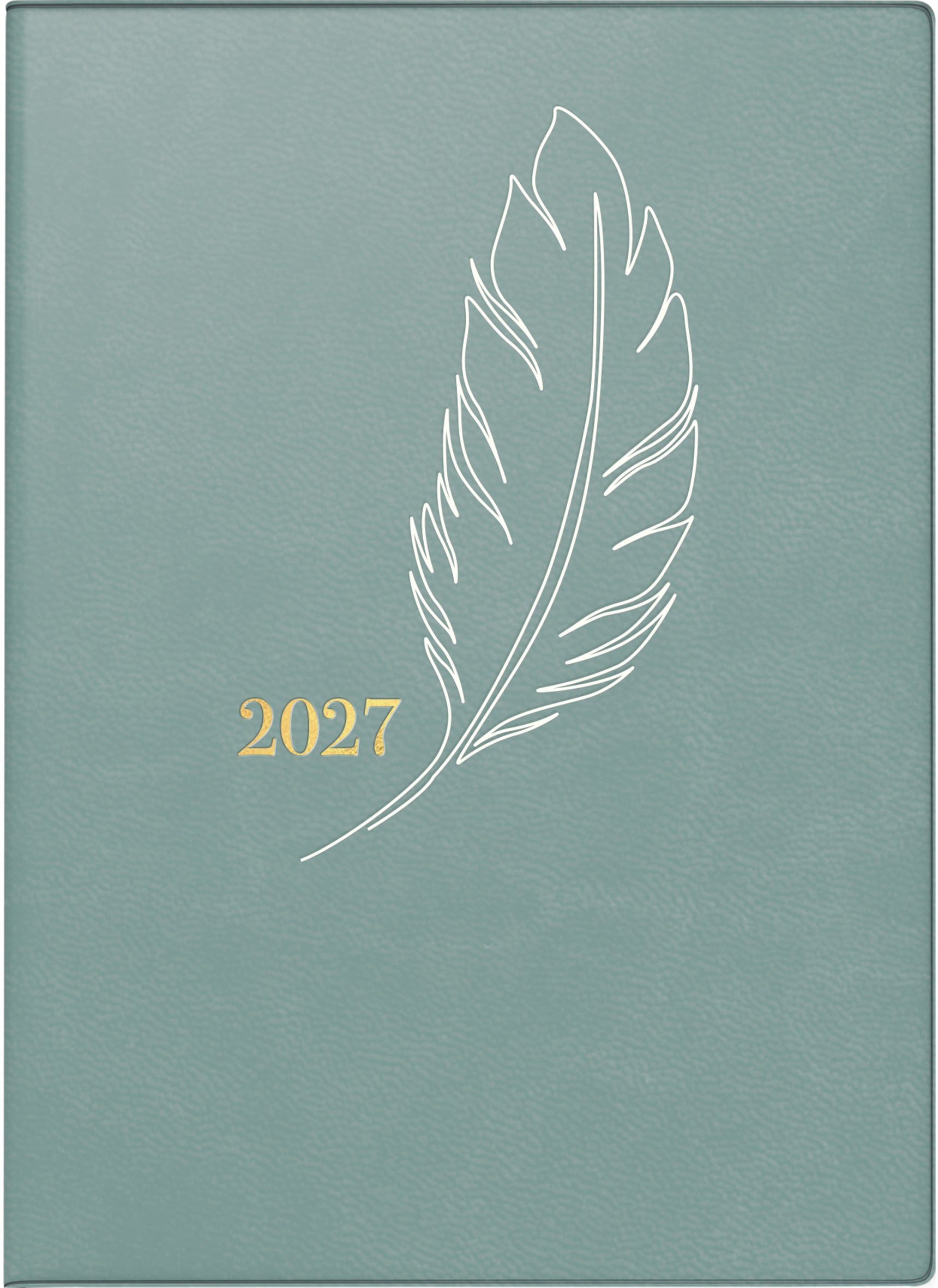 Simplex Linea – Wochenagenda 2027, 1 Woche/2 Seiten, 10 × 14 cm, Hardcover, Mint