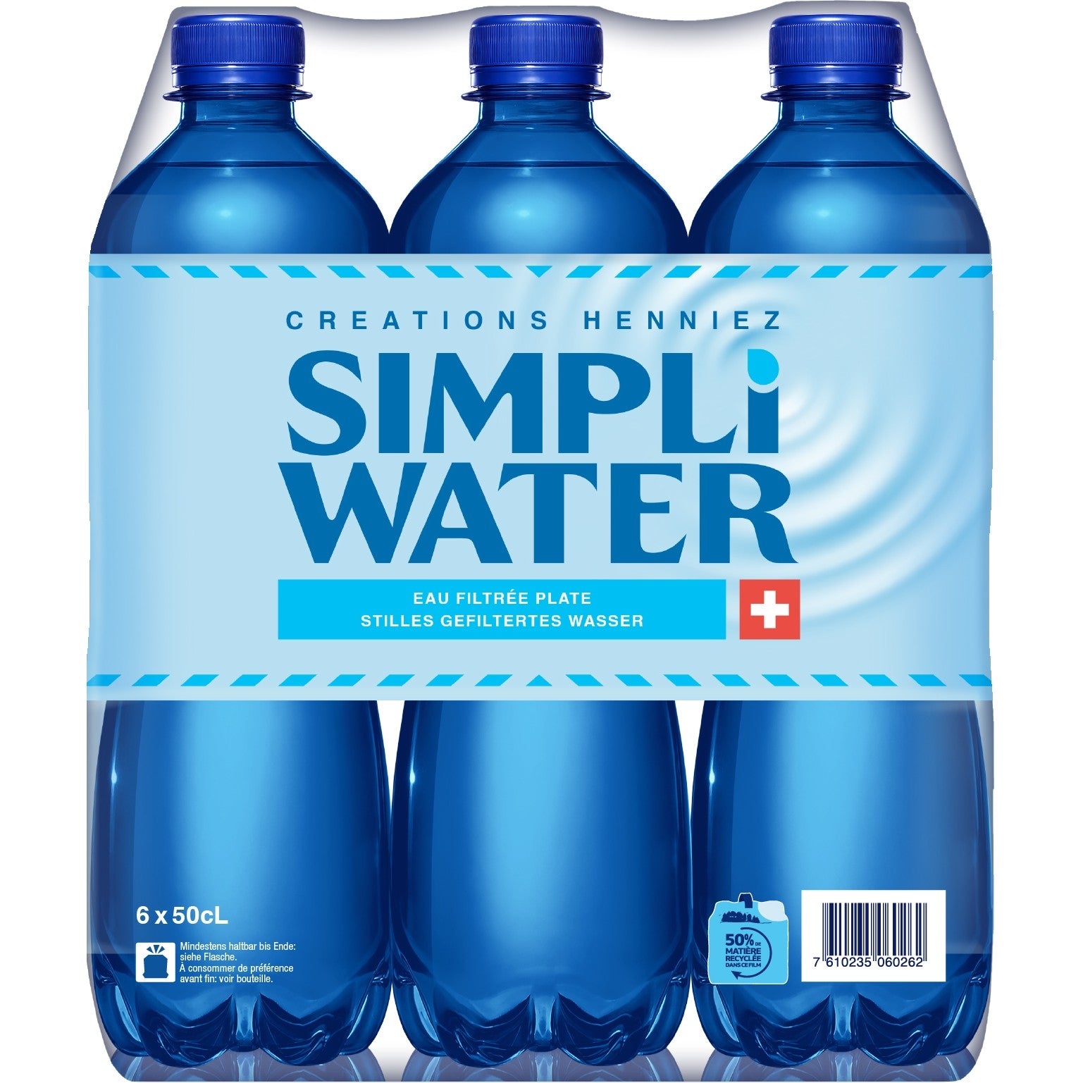 Simpli Water – Stilles Mineralwasser – 6 × 50 cl