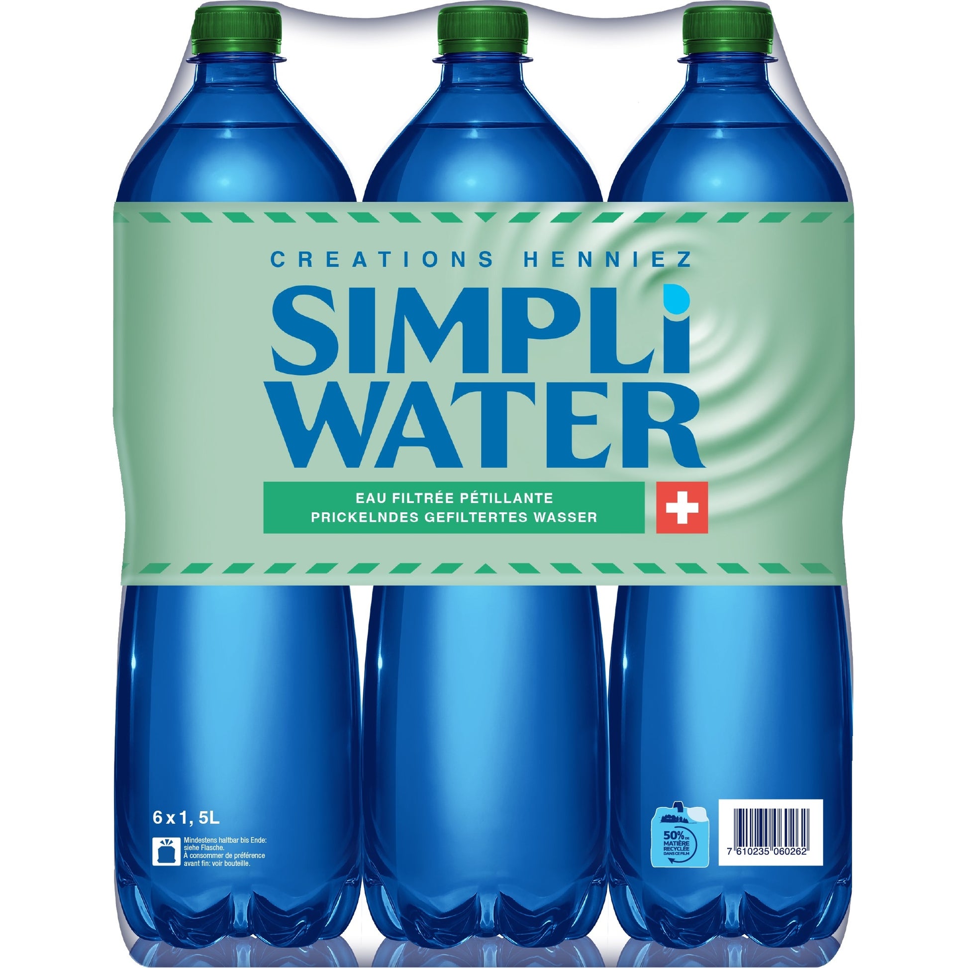 Simpli Water – Mineralwasser prickelnd – 6 × 1,5 l