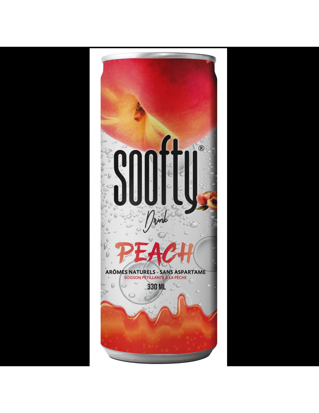 Soofty Limonade, Pfirsich, koffeinfrei – 24 × 3,3 dl