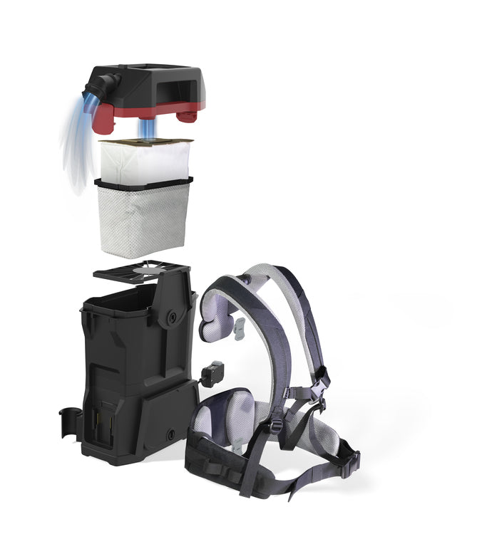 Sprintus Rucksacksauger BoostiX iGO ZERO – 90 min, 300 W, HEPA 13