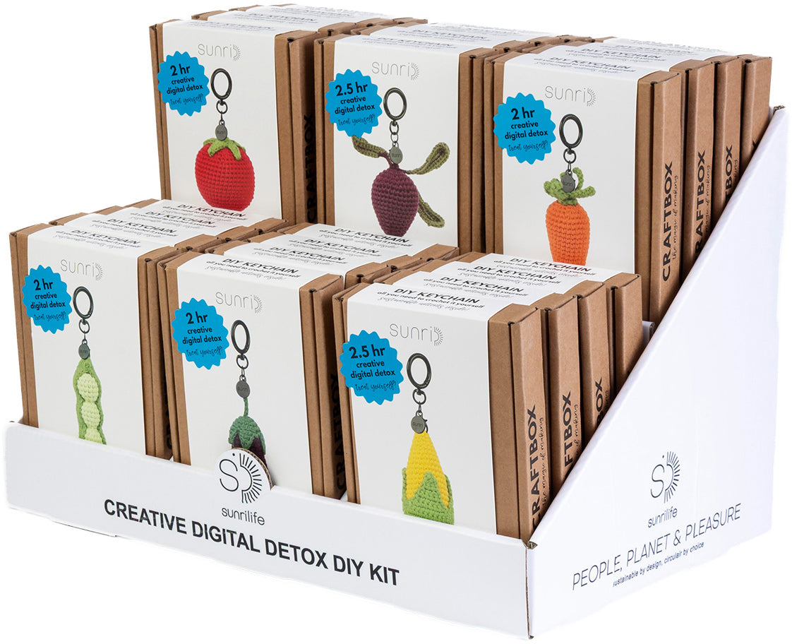 Sunri Häkelset Schlüsselanhänger Gemüse – 24 Stück – DIY583DSP