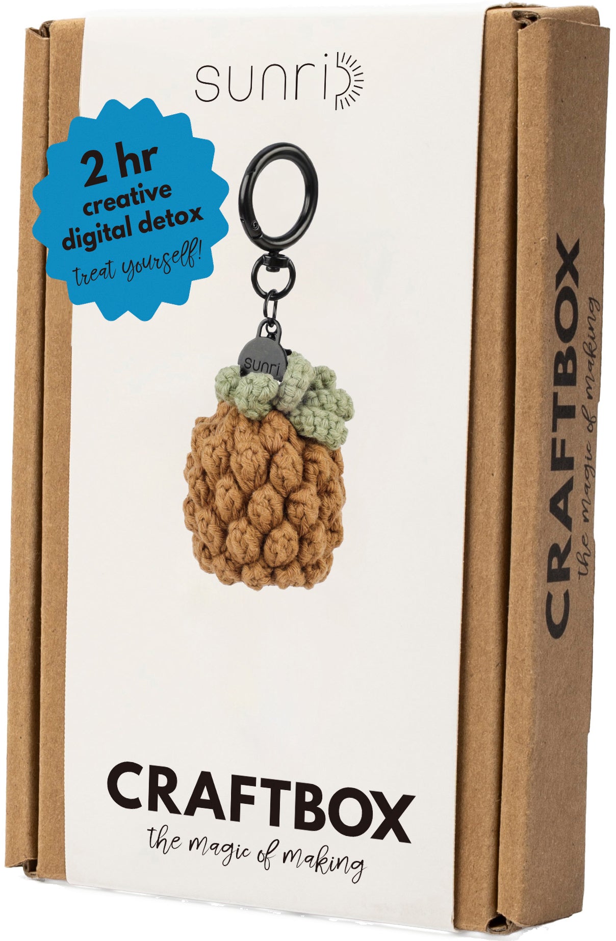 Sunri DIY608 Häkelset Ananas – 6 cm×5 cm, 100% Baumwolle