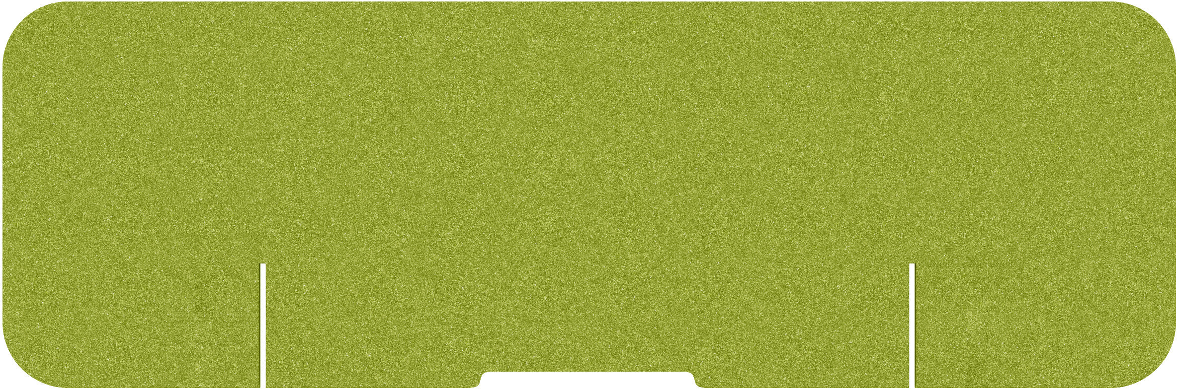 Suono Tischtrennwand DESK PLAIN – 1'800 × 590 mm, suonoBOARD, grün, mit Klemmen, für Tischplatten 15–70 mm