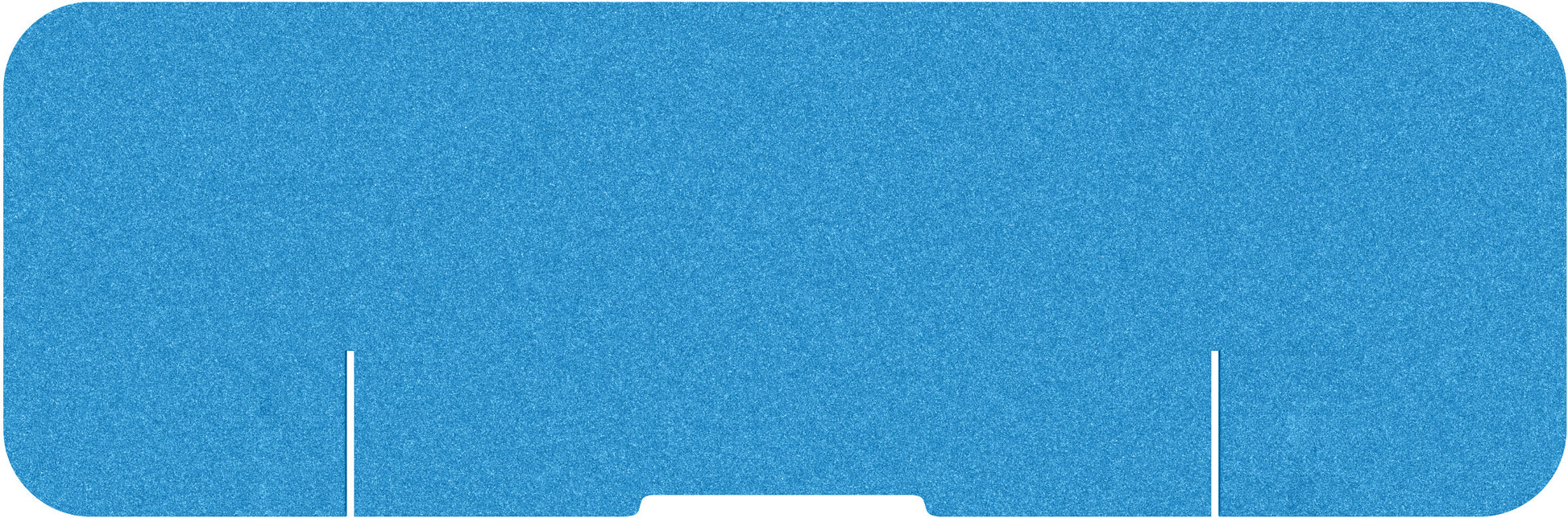 Suono Tischtrennwand DESK PLAIN – 1'800 × 590 mm, suonoBOARD, blau, mit Klemmen, für Tischplatten 15–70 mm