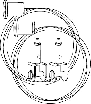 Suono Stahlseile ADAPT – 1'500 mm, für suonoCURTAIN mit 24 mm U-Profil, 2er-Set