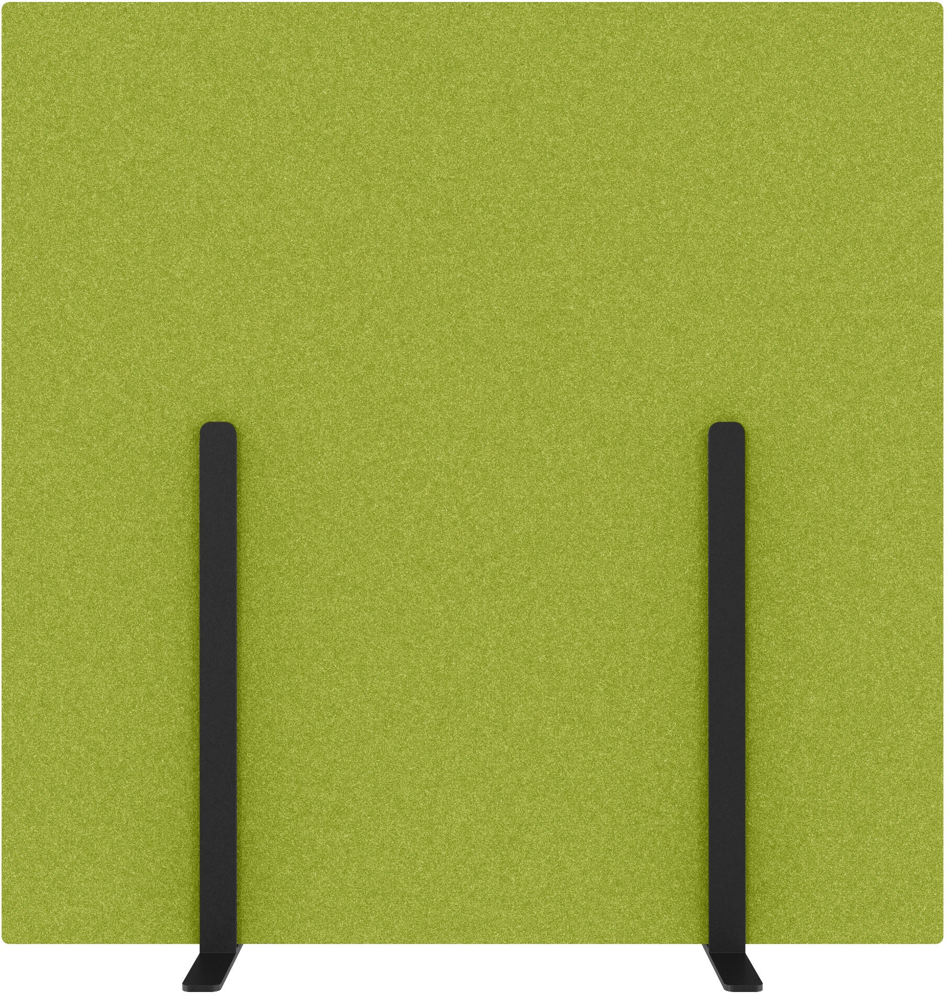 Suono Stellwand STAND – 1'800 × 1'800 mm, suonoBOARD, grün, mit Standfüssen, akustisch