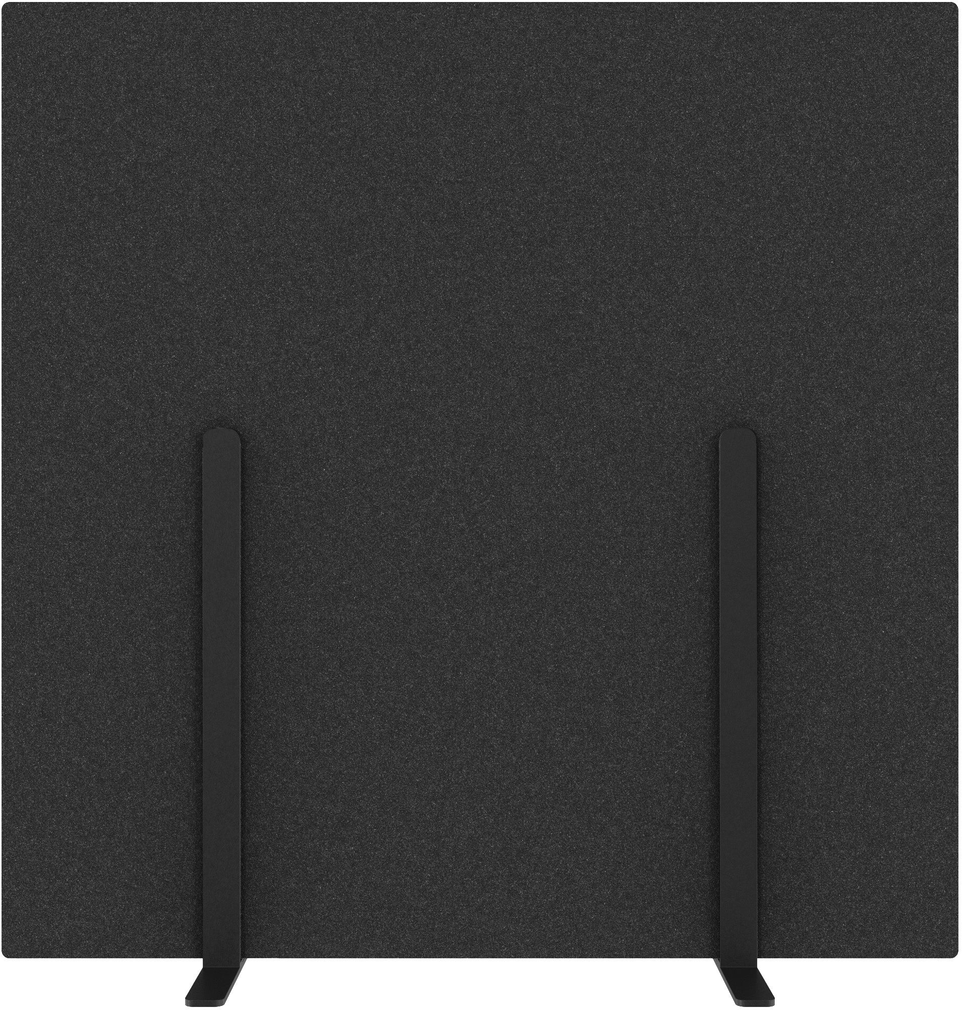Suono Stellwand L24.2600 – 1'846 × 1'860 mm, schwarz, mit Standfuss, akustisch