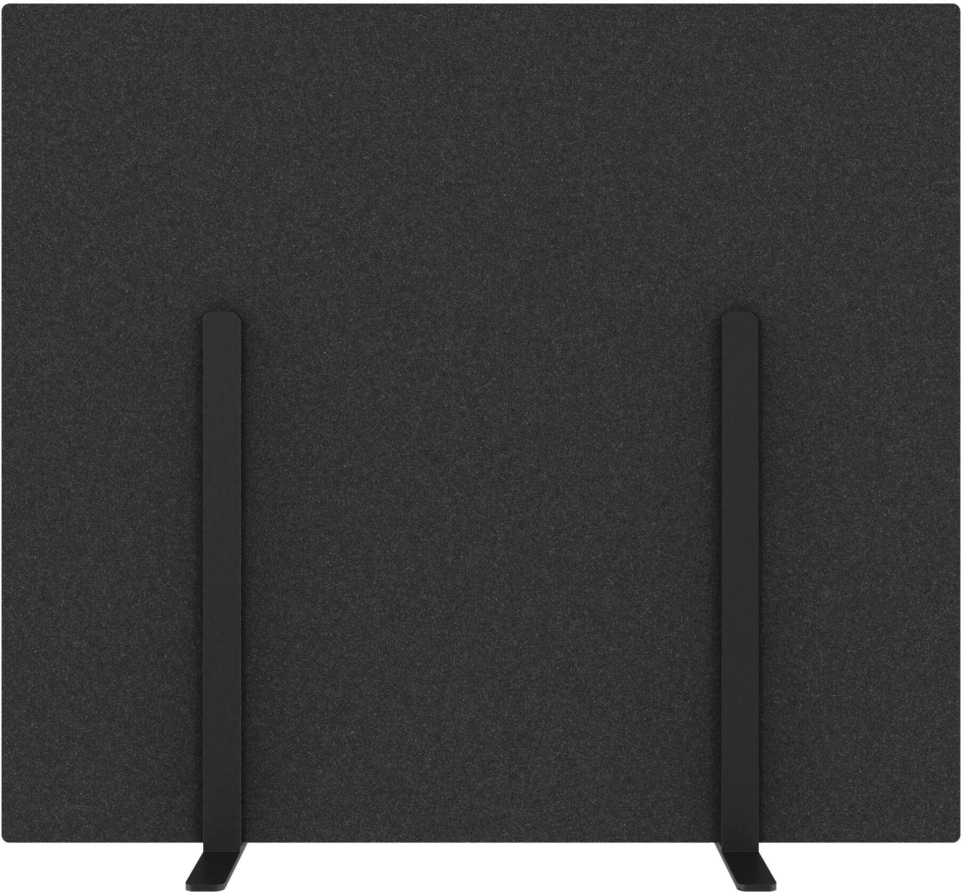 Suono Stellwand M – 1'600 × 1'400 mm, suonoBOARD, schwarz, mit Standfuss, rahmenlos