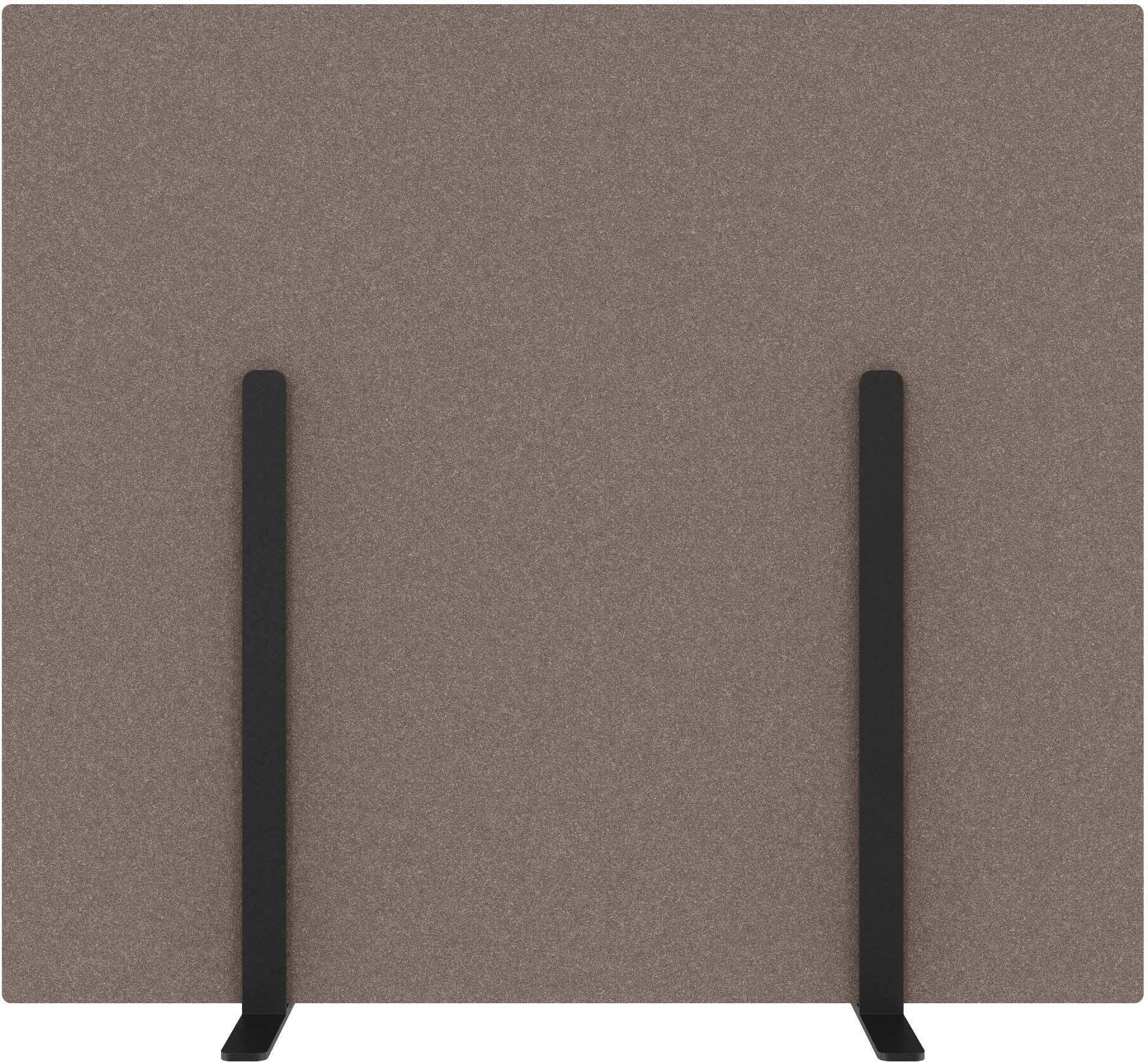 Suono Stellwand M – 1'600 × 1'400 mm, suonoBOARD, braun, mit Standfuss, akustisch
