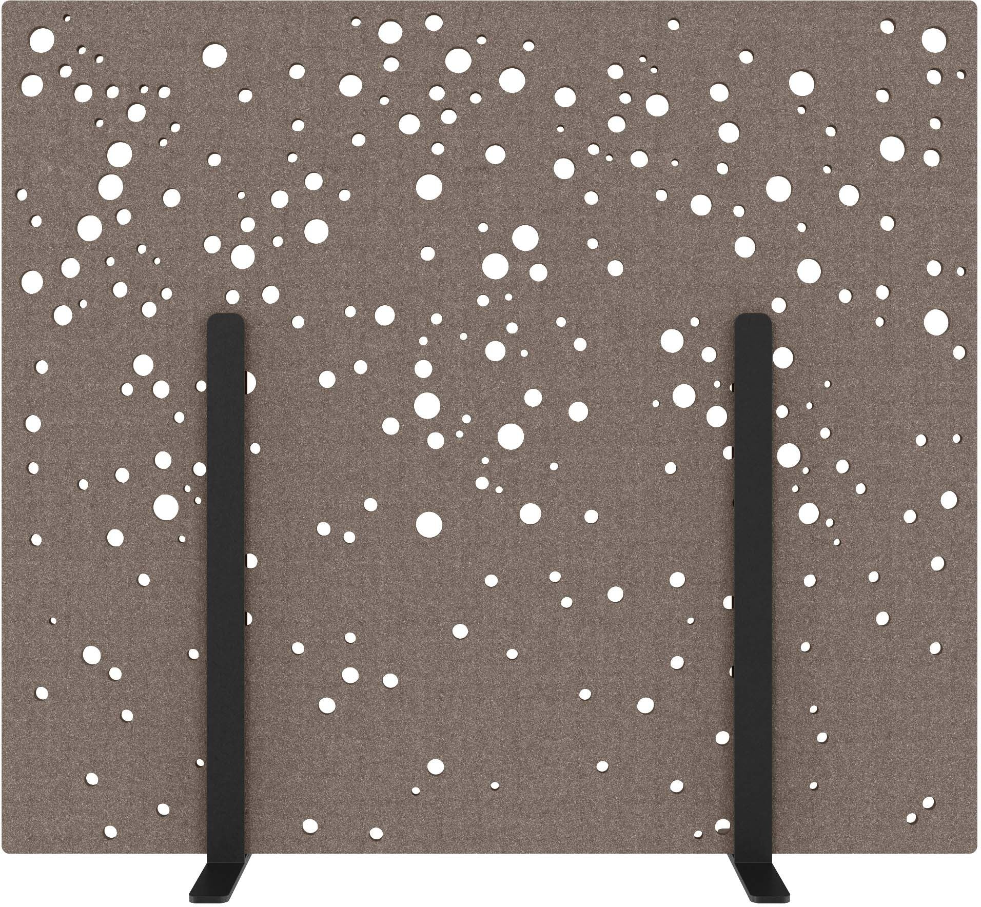 Suono Stellwand – 1'600 × 1'400 mm, suonoBOARD, braun, mit Standfuss, akustisch