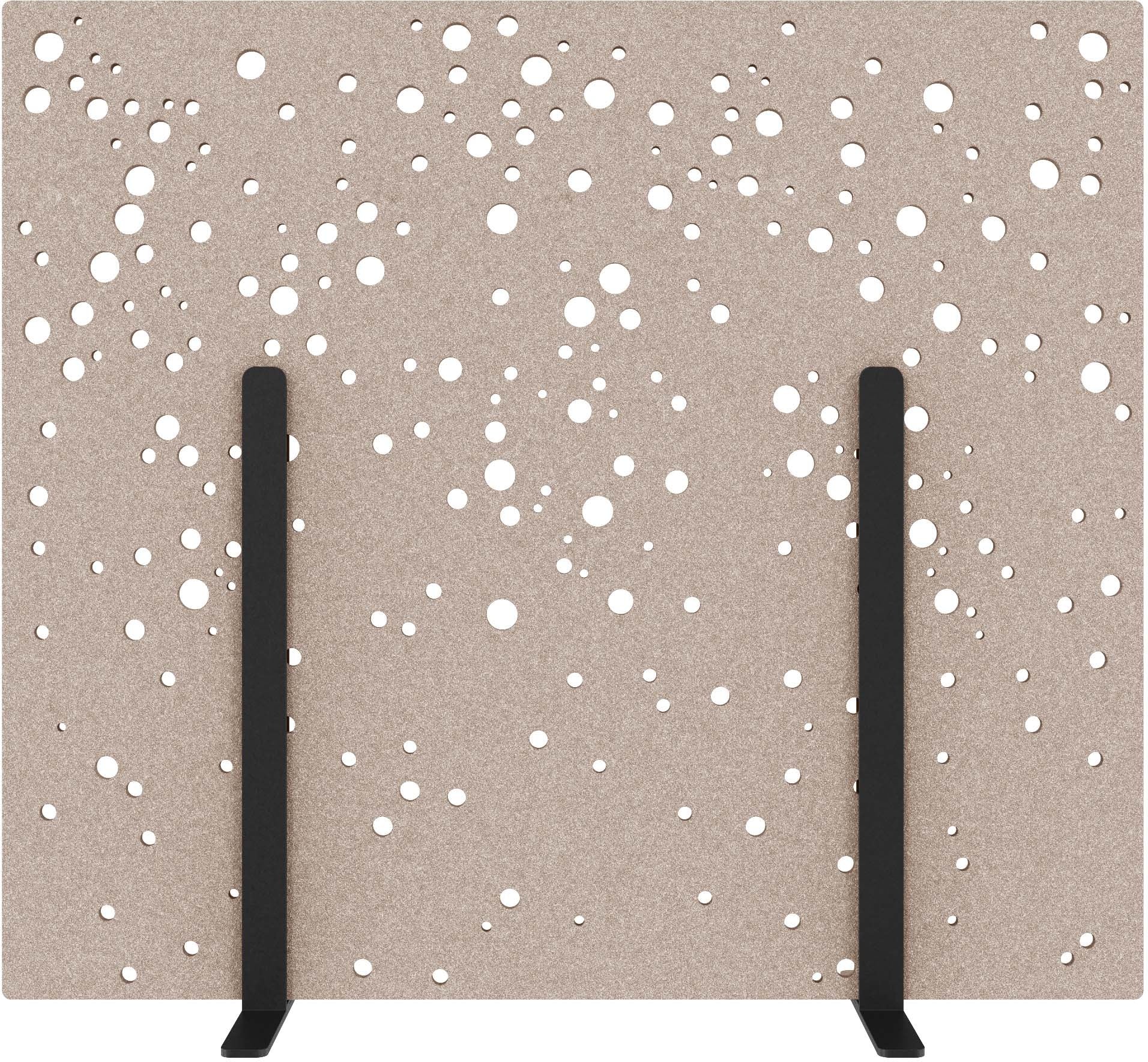 Suono Stellwand M – 1'600 × 1'400 mm, suonoBOARD, braun, mit Standfuss, akustisch