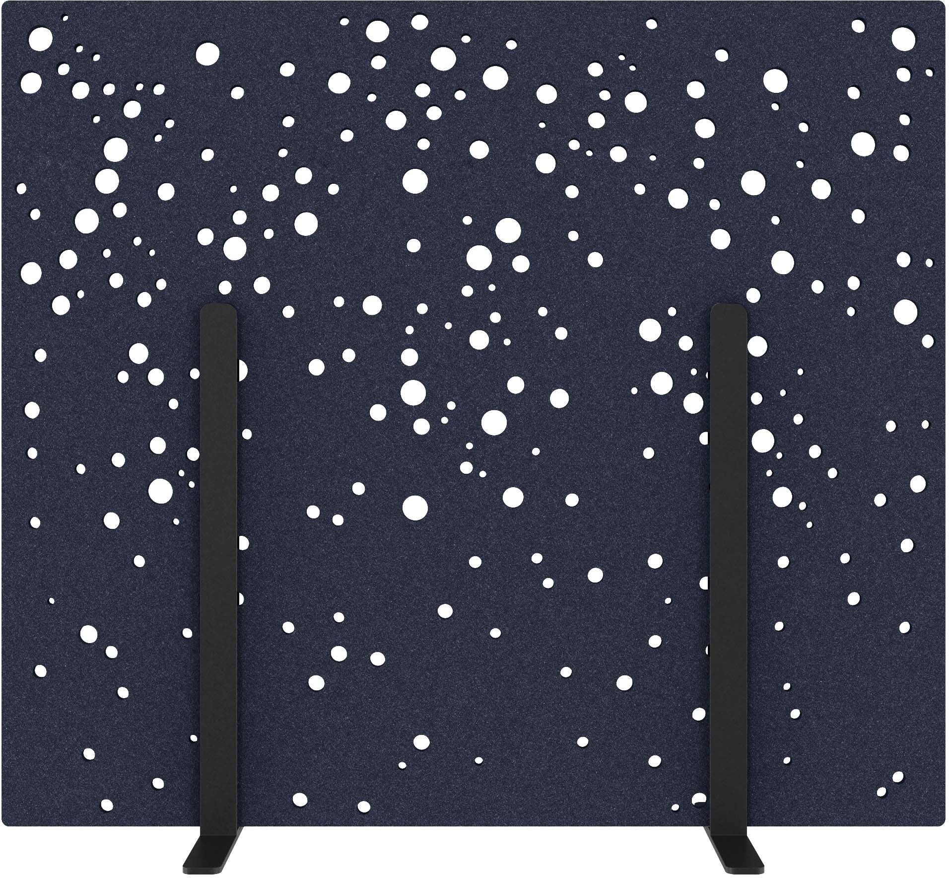 Suono Stellwand suonoSTAND – 1'600 × 1'400 mm, suonoBOARD, blau, mit Standfuss, akustisch