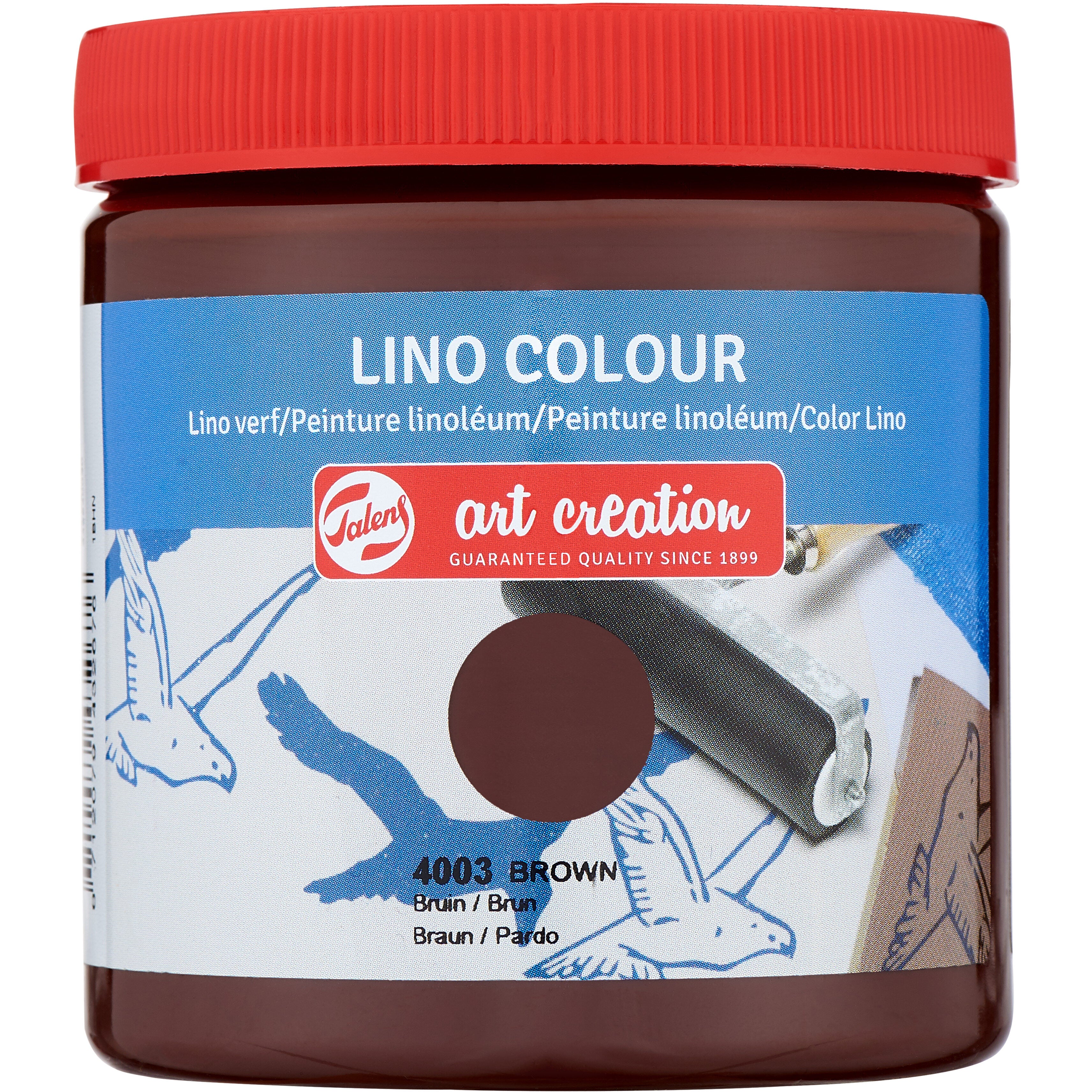 Talens Linoldruckfarbe – Braun – 250 ml