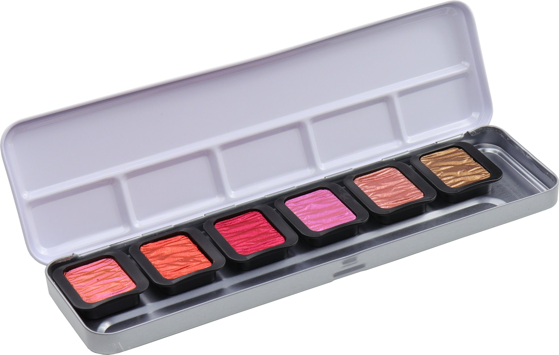 Talens Finetec Essentials Aquarell-Malkasten – Warm, Perlglanz – 6 Farben – für saugfähige Oberflächen