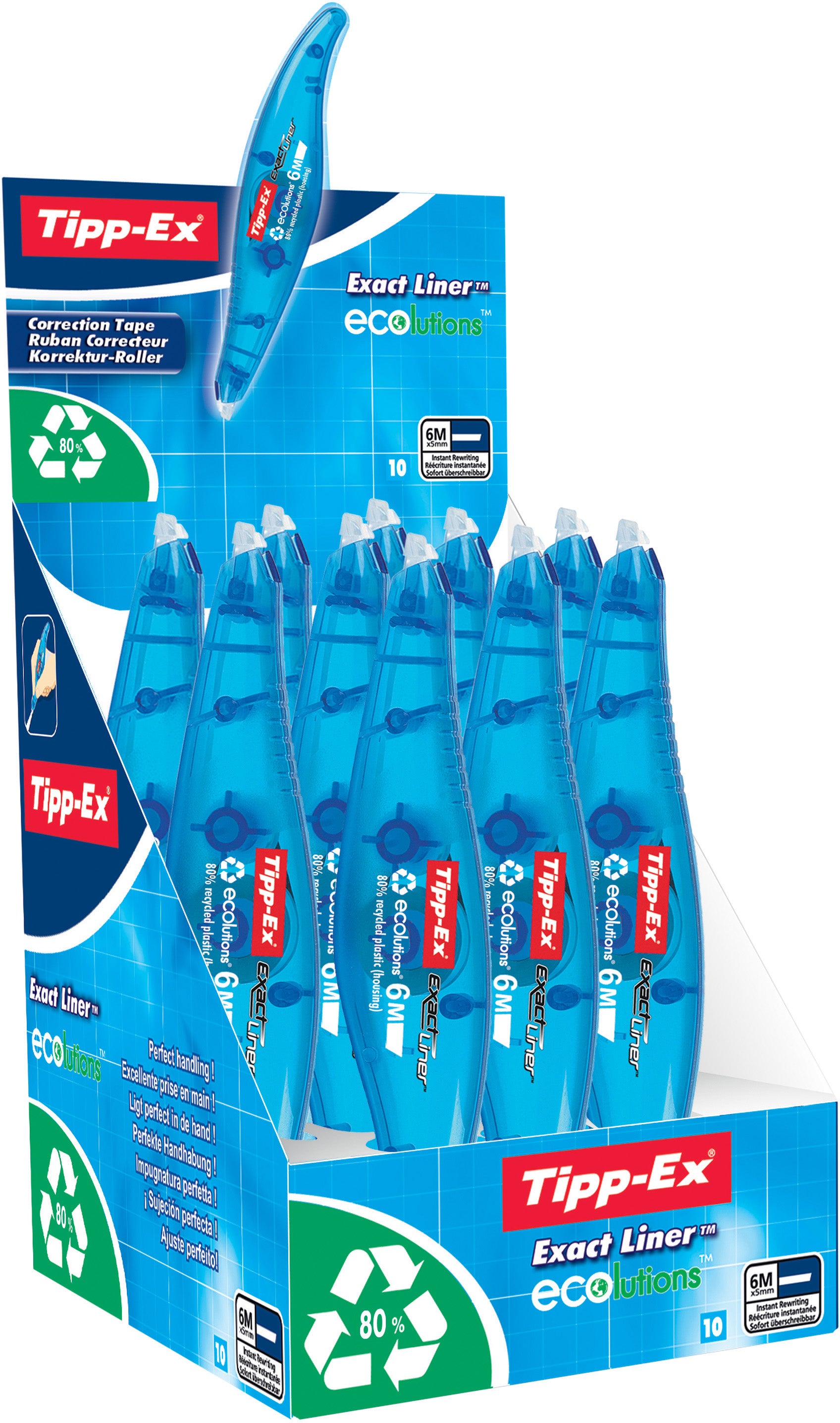 Tipp-Ex Exact Liner Korrekturroller 5 mm × 6 m – 10er Pack