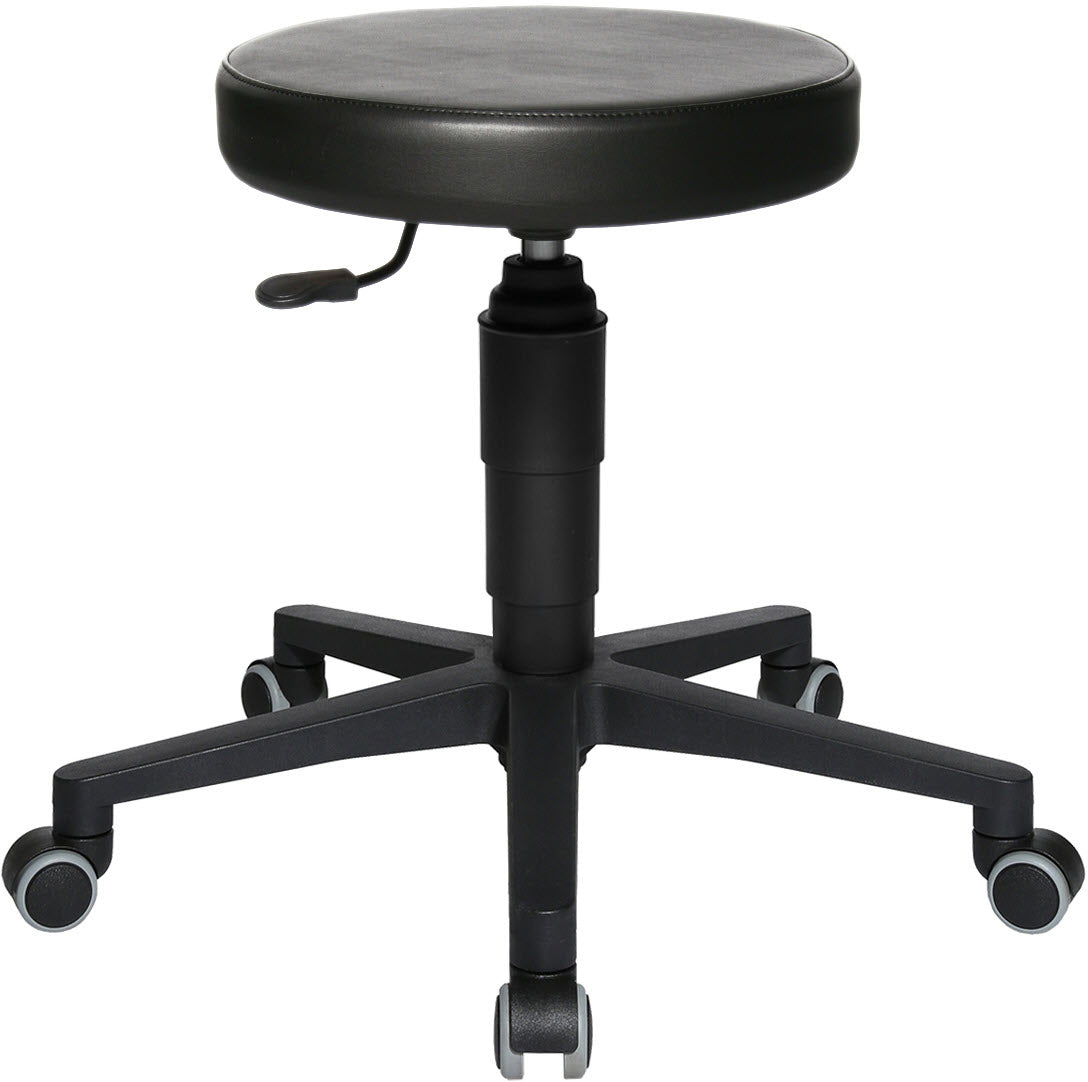 Topstar easyClean 72270D10H Rollhocker – Kunstleder – Schwarz, für harte Böden