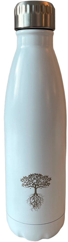 Treeck 7925.01 Isolierflasche 500 ml – Doppelwandig 12 h Heiss / 24 h Kalt, Edelstahl, Weiss Matt